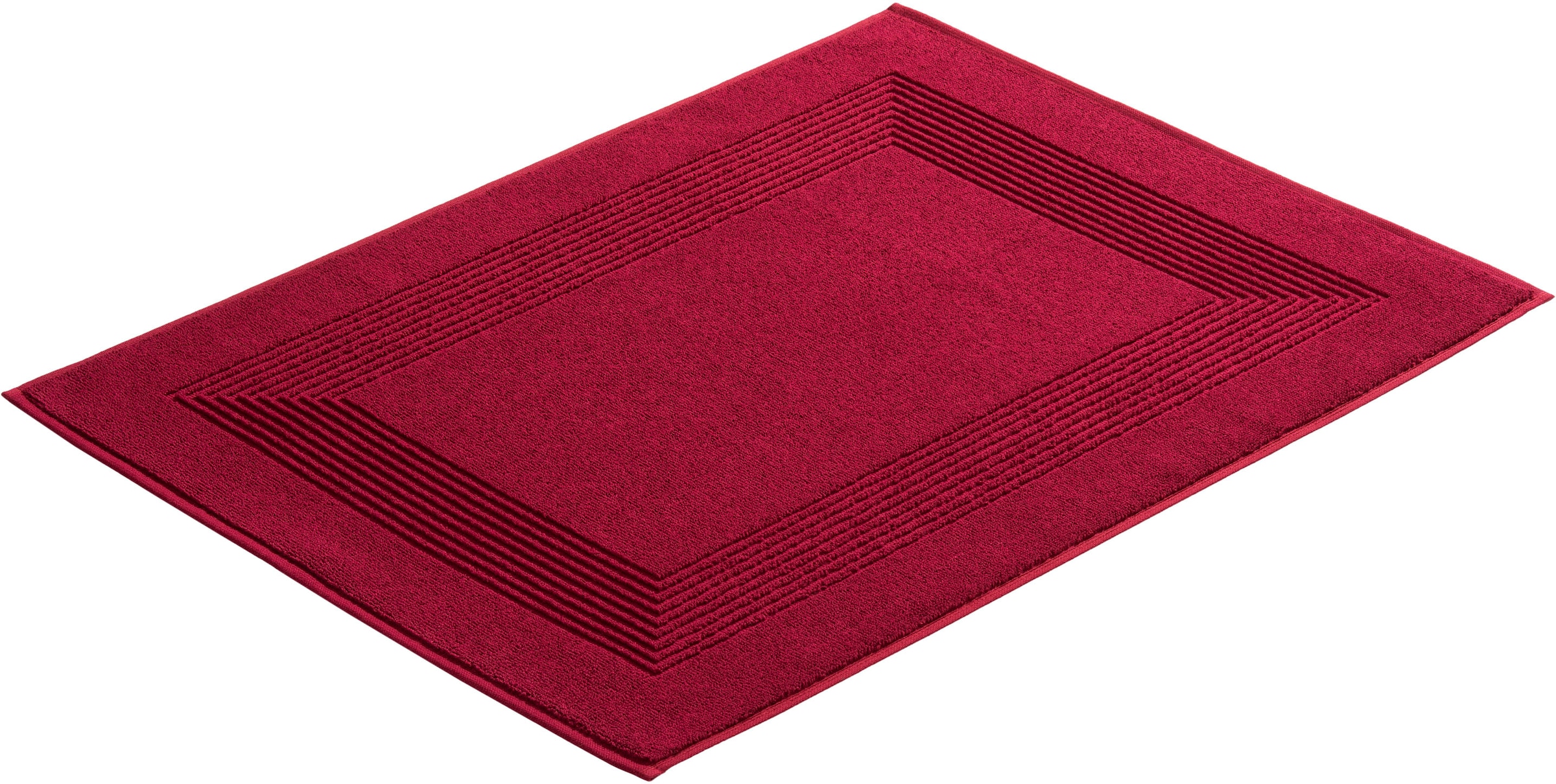 Vossen Badematte »New Generation«, fußbodenheizungsgeeignet, Badteppich, mit Bordüre, Hoch-Tief Effekt, reine supersoft Baumwolle