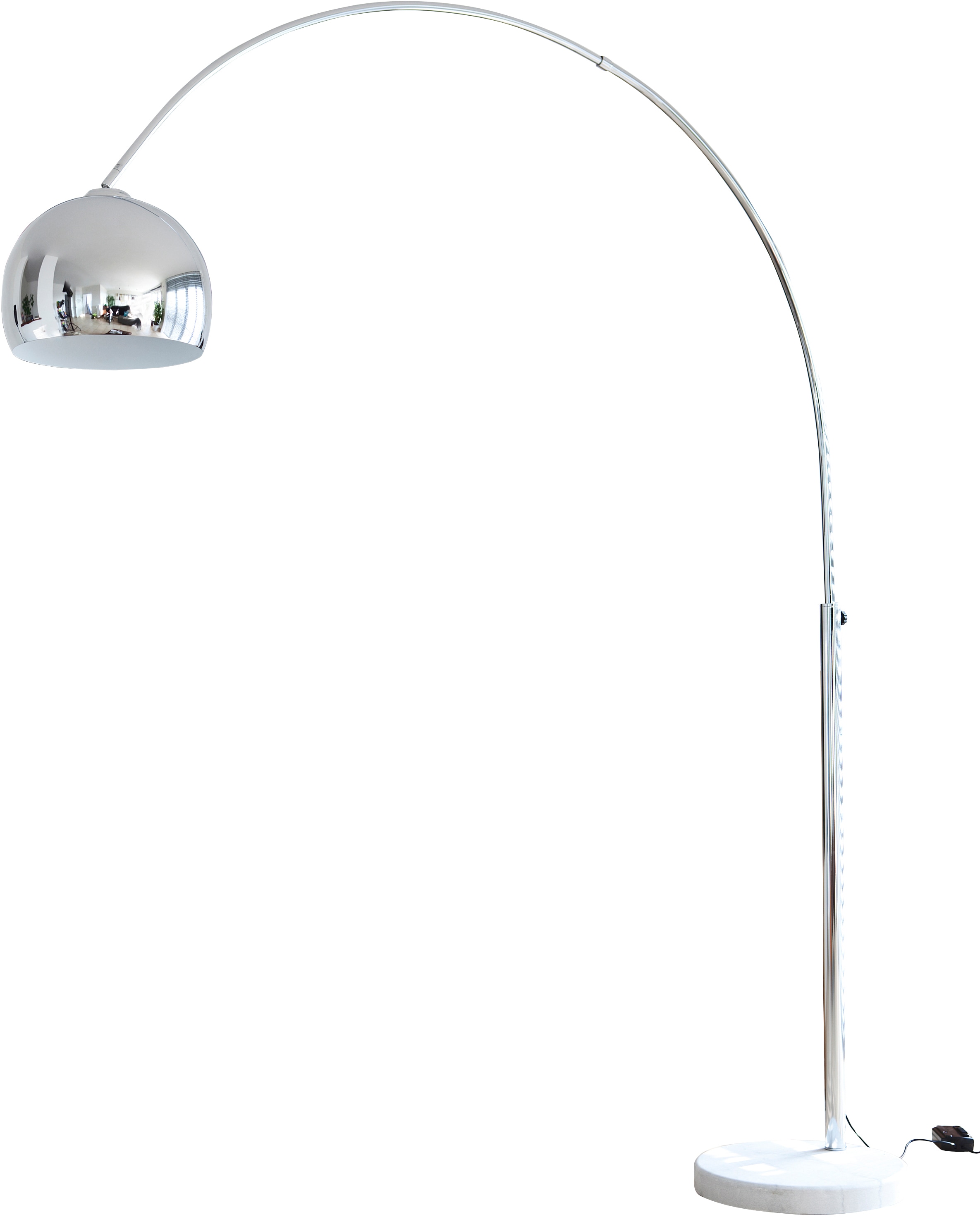 SalesFever Bogenlampe »Finn«, 1 flammig, Leuchtmittel E27 | ohne Leuchtmittel, Höhenverstellbar und mit Dimmschalter