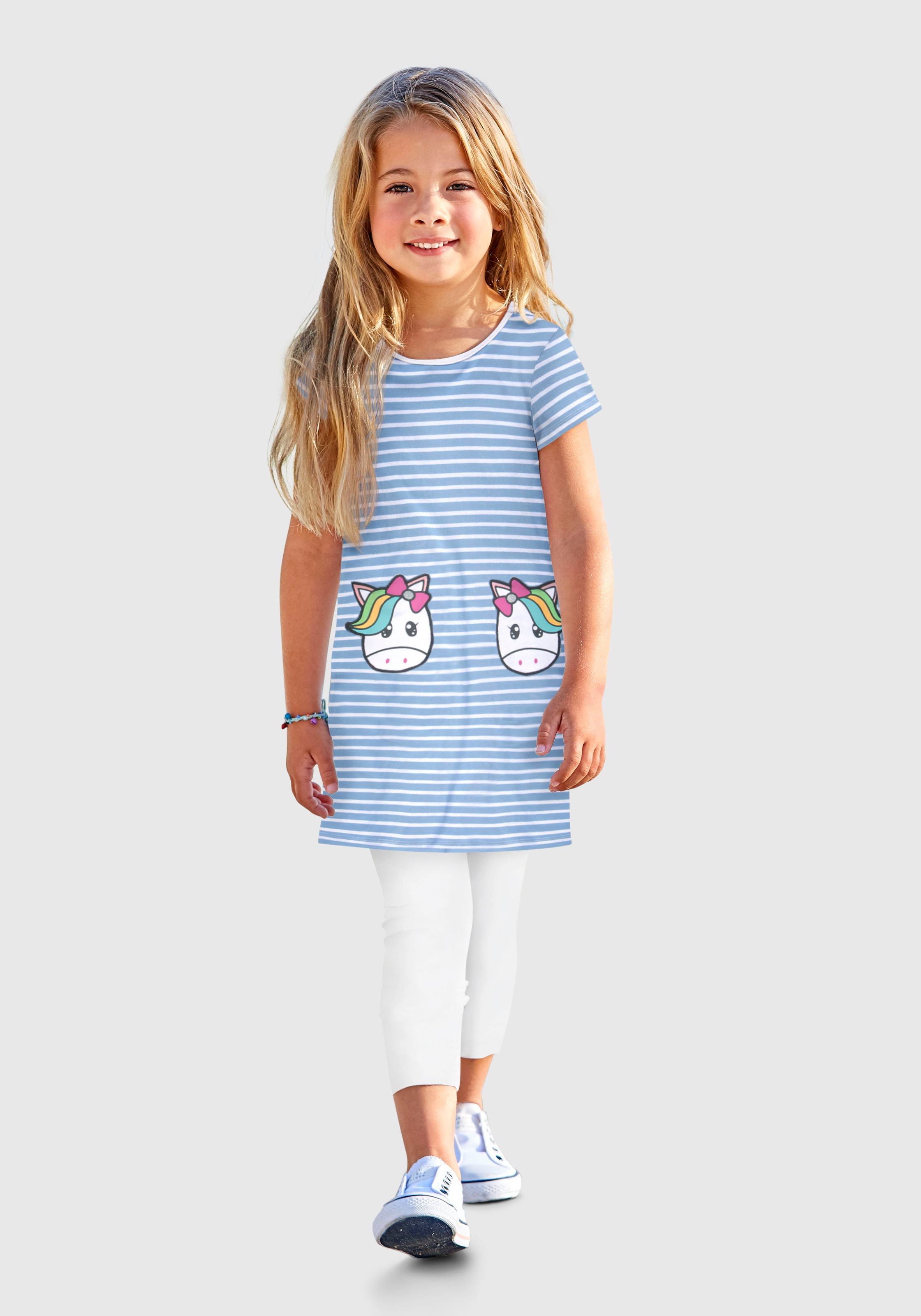 KIDSWORLD Kleid & Leggings, (Set), mit aufgesetzten Taschen