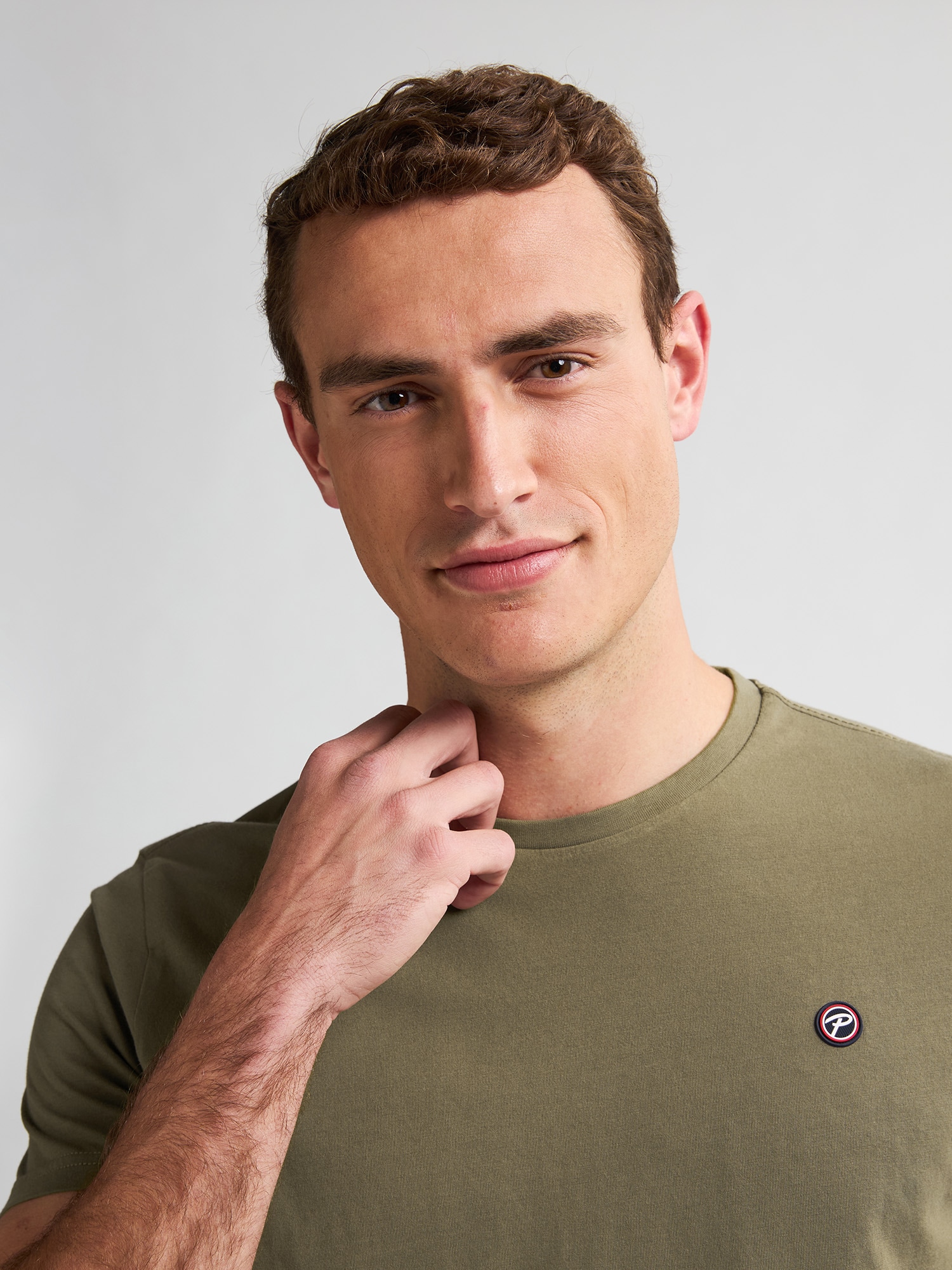 Petrol Industries Rundhalsshirt mit Logo Stickerei