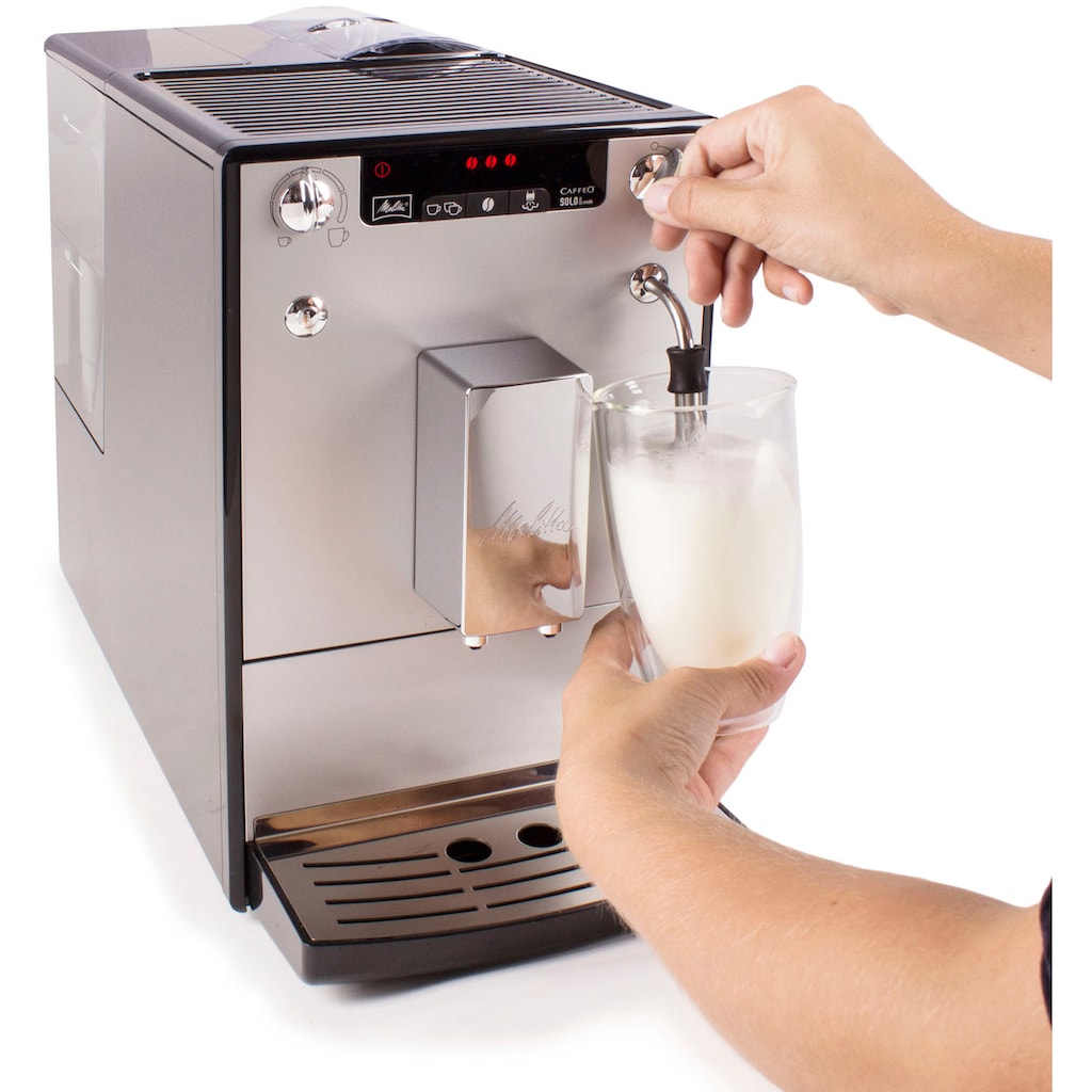 Melitta Kaffeevollautomat »Solo® & Milk E953-202, silber/schwarz«