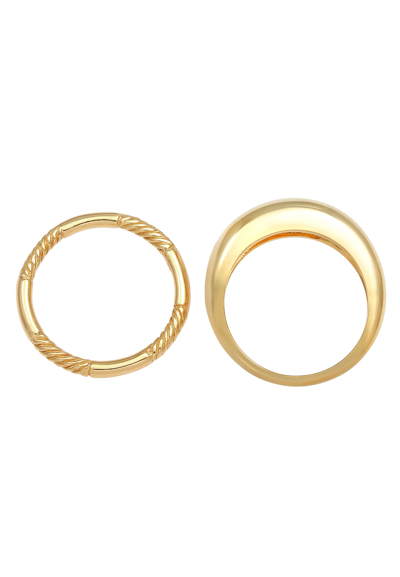 Elli Ring-Set »Ring Bandring Gedreht Basic Set (2 tlg) 925 Silber«