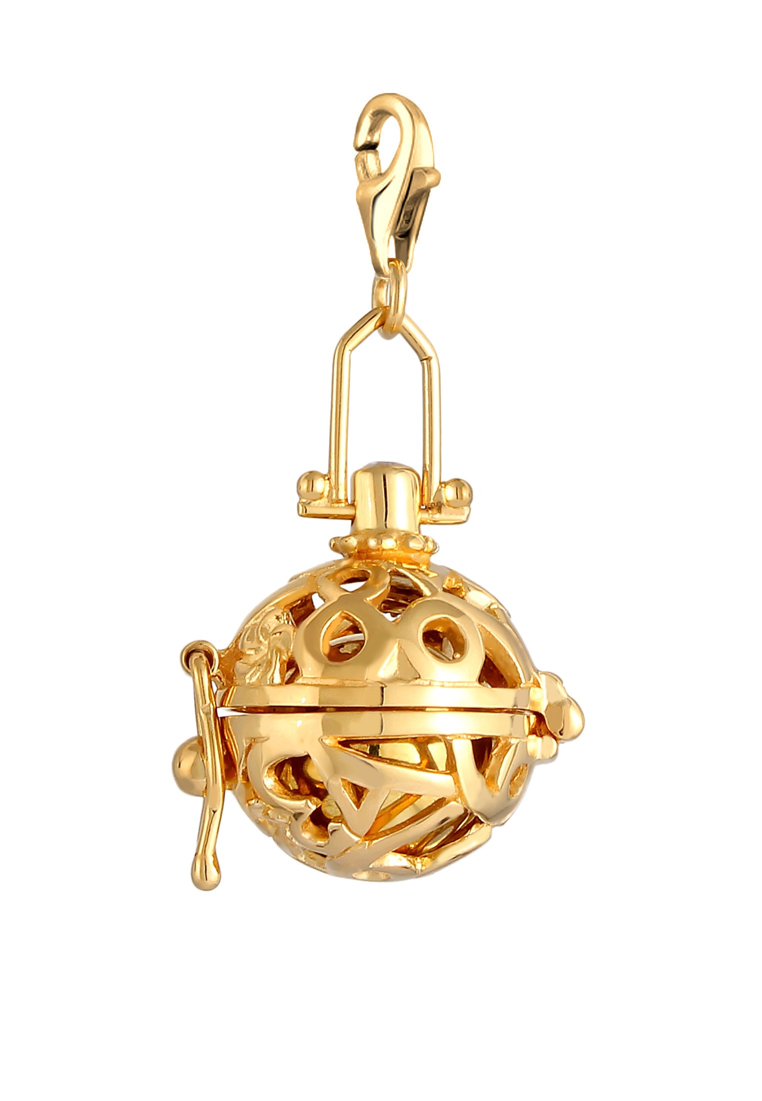 Nenalina Charm-Einhänger »Charm Klangkugel Zirkonia Romantik 925 Silber«
