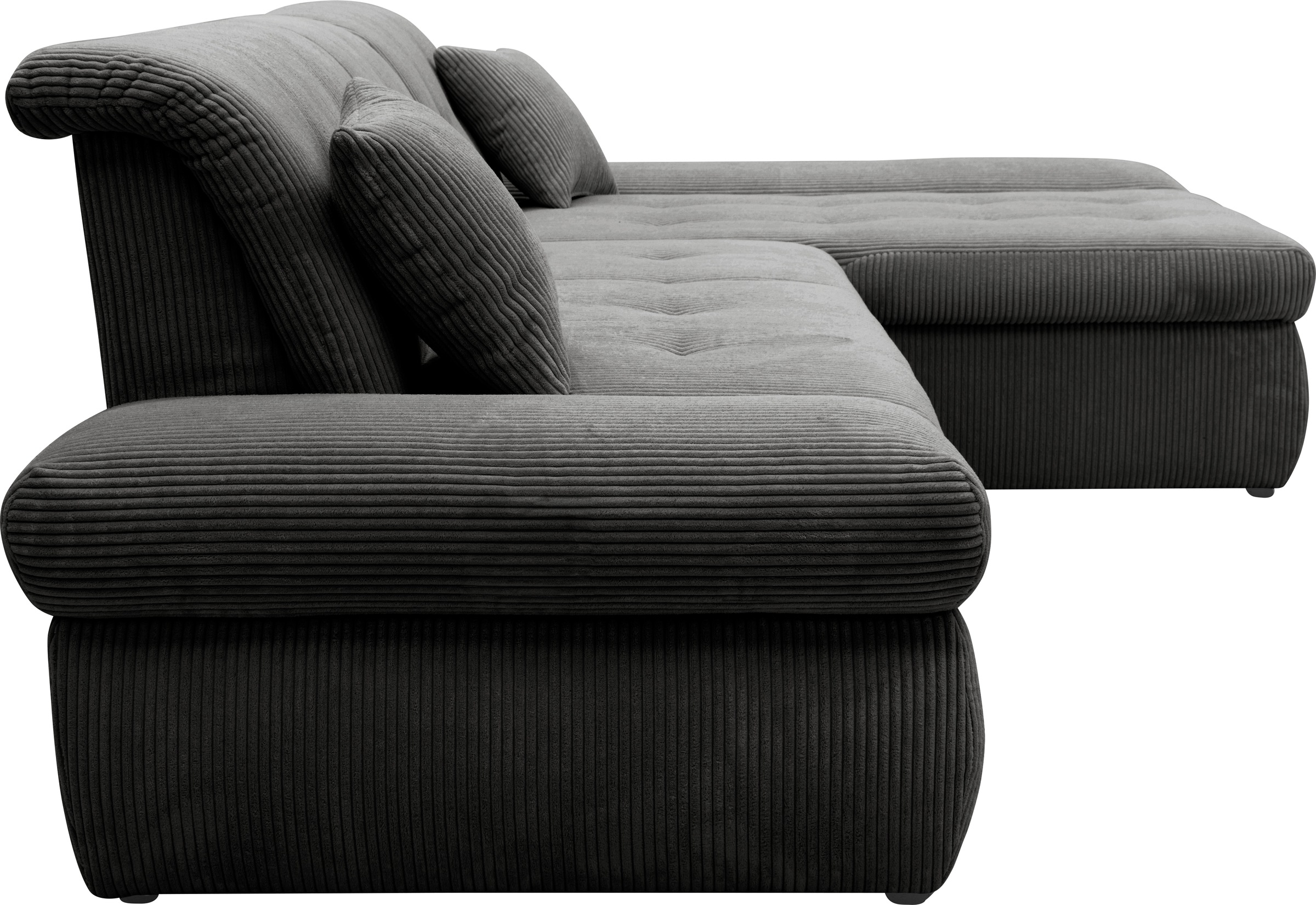 DOMO collection Ecksofa »Moric, L-Form, XXL-Sofa - Breite 300cm«, wahlweise mit Bettfunktion und Armteilverstellung, Cord