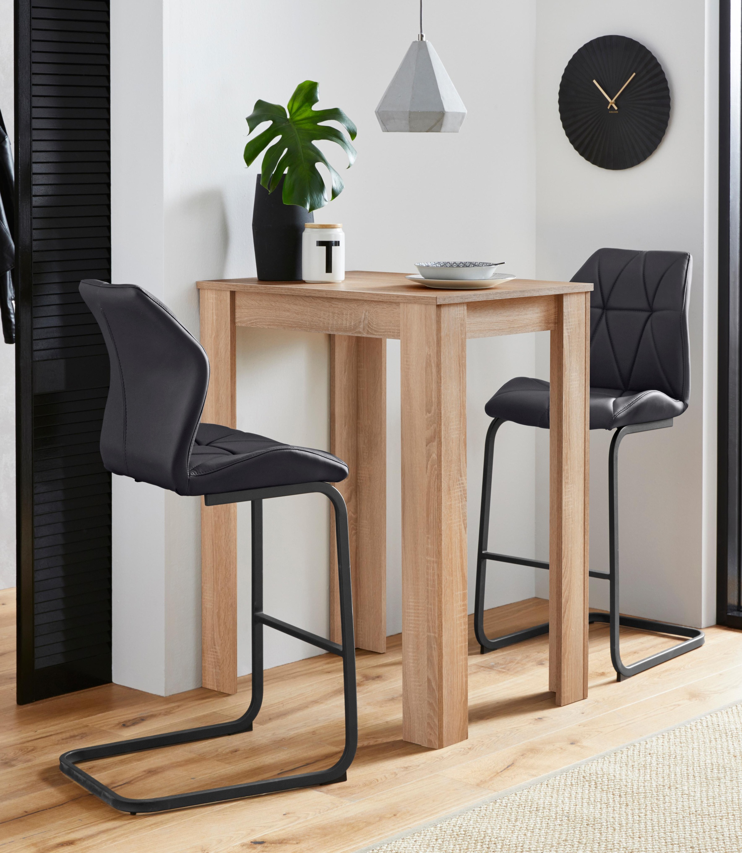 Homexperts Bargruppe »Nika-Indira«, Tisch mit 2 Barhockern