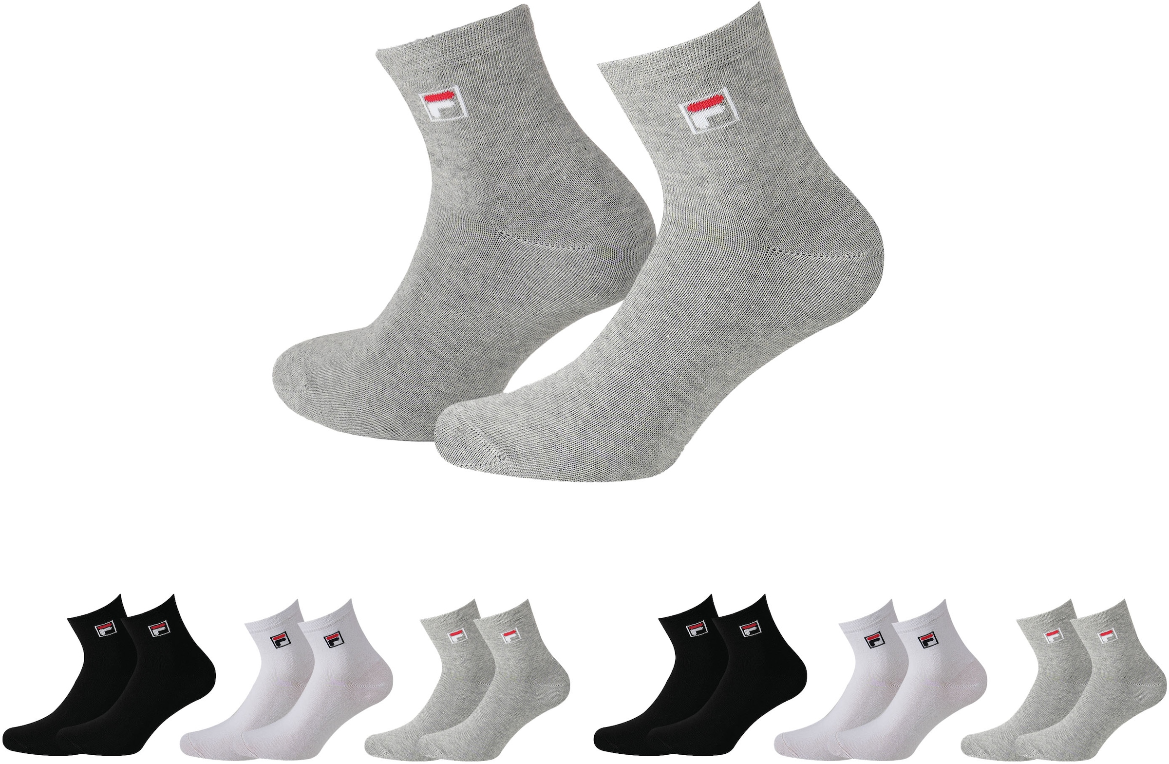 Kurzsocken, (6er Pack), Sneakersocken mit Logo-Stickerei