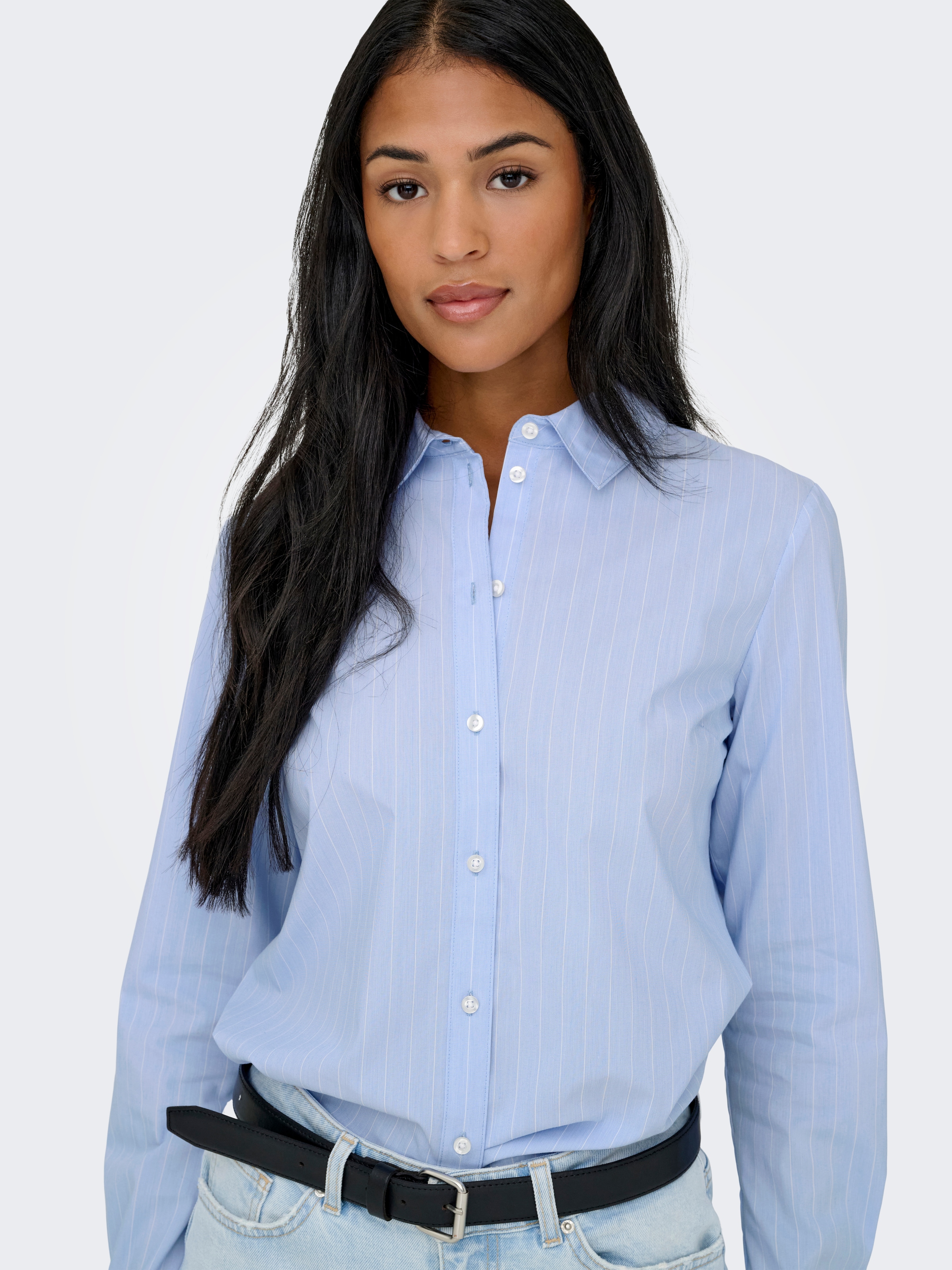 JDY Hemdbluse »JDYMIO L/S SHIRT WVN NOOS« unifarben oder gestreift