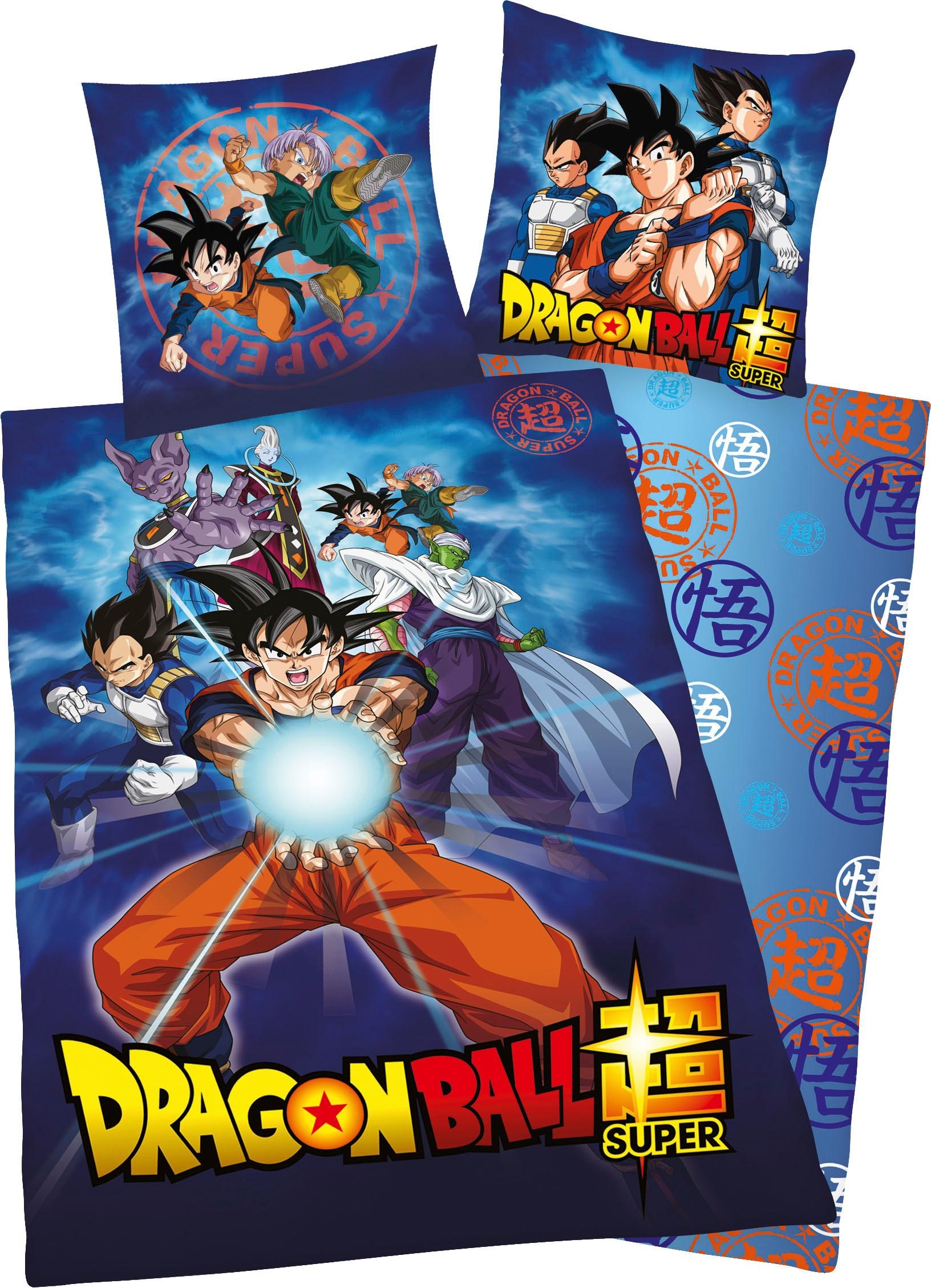 Kinderbettwäsche »Dragonball«, (2 tlg.), mit Dragonball Motiv