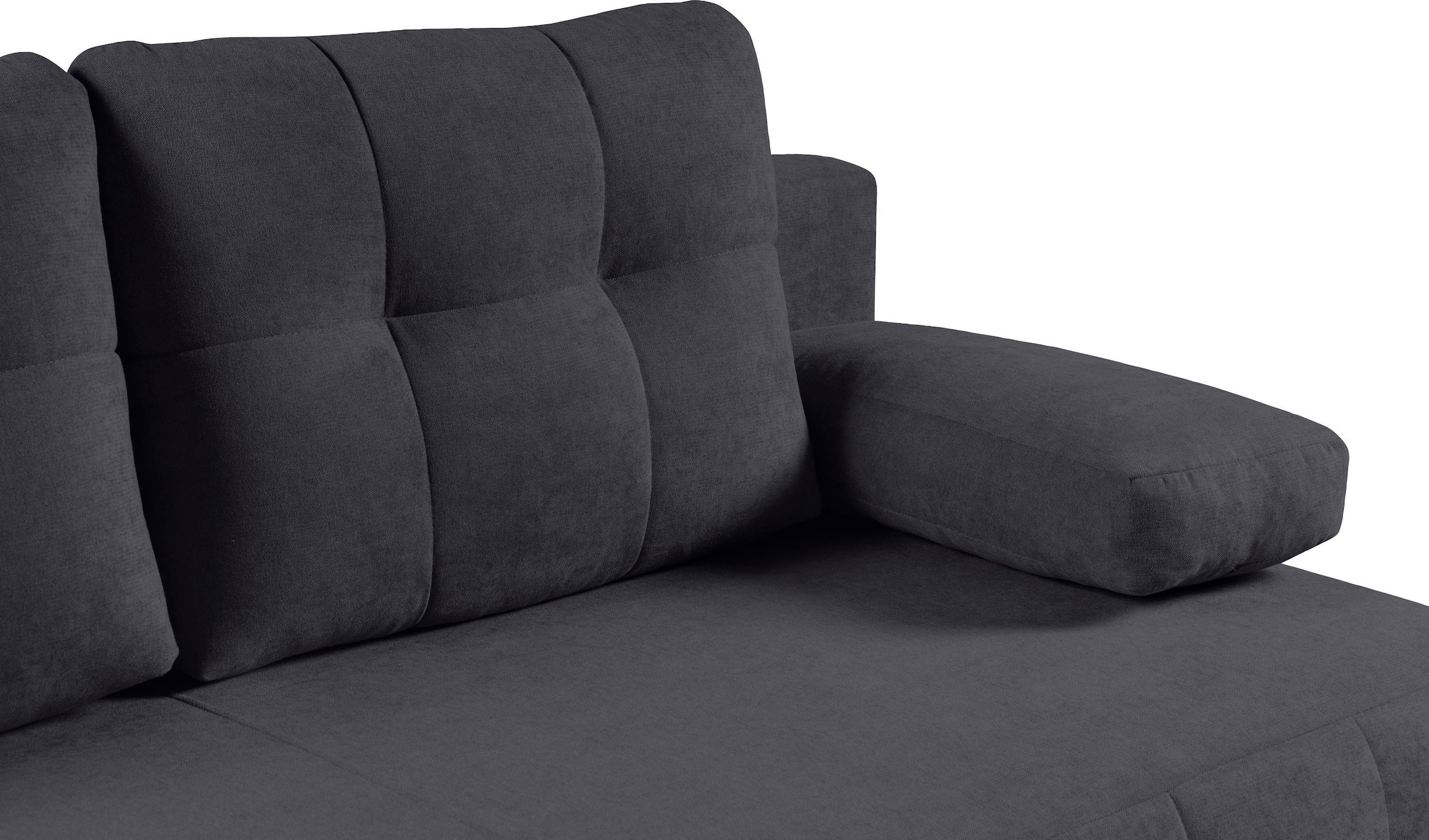 WERK2 Schlafsofa »Indigo 205 cm breit Bettsofa mit Bettkasten« Luxus-Microfaser weich, Schlaffunktion, Bettkasten