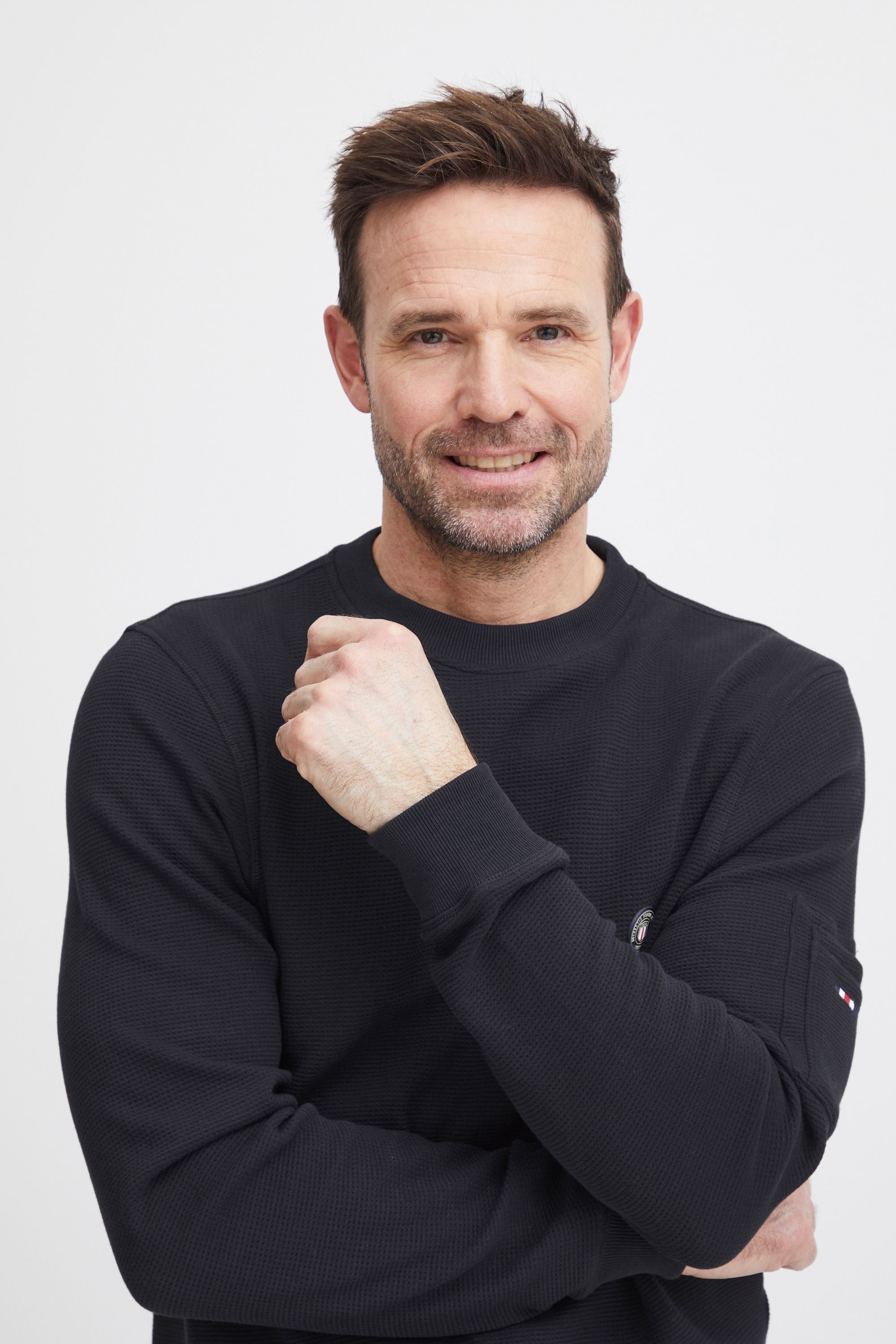 FQ1924 Rundhalspullover »Rundhalspullover FQWILLIAM structure crewneck sweatshirt«