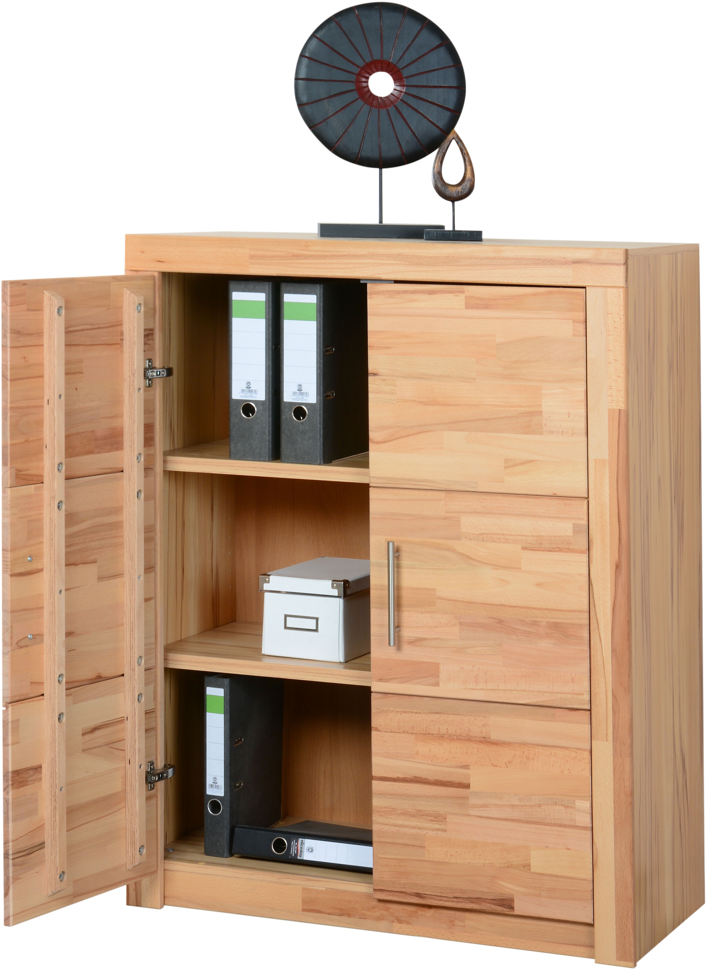 VOGL Möbelfabrik Aktenschrank »Toronto«, in 2 Breite, 3 Fächer, teilmassiv, Höhe 119 cm, Made in Germany