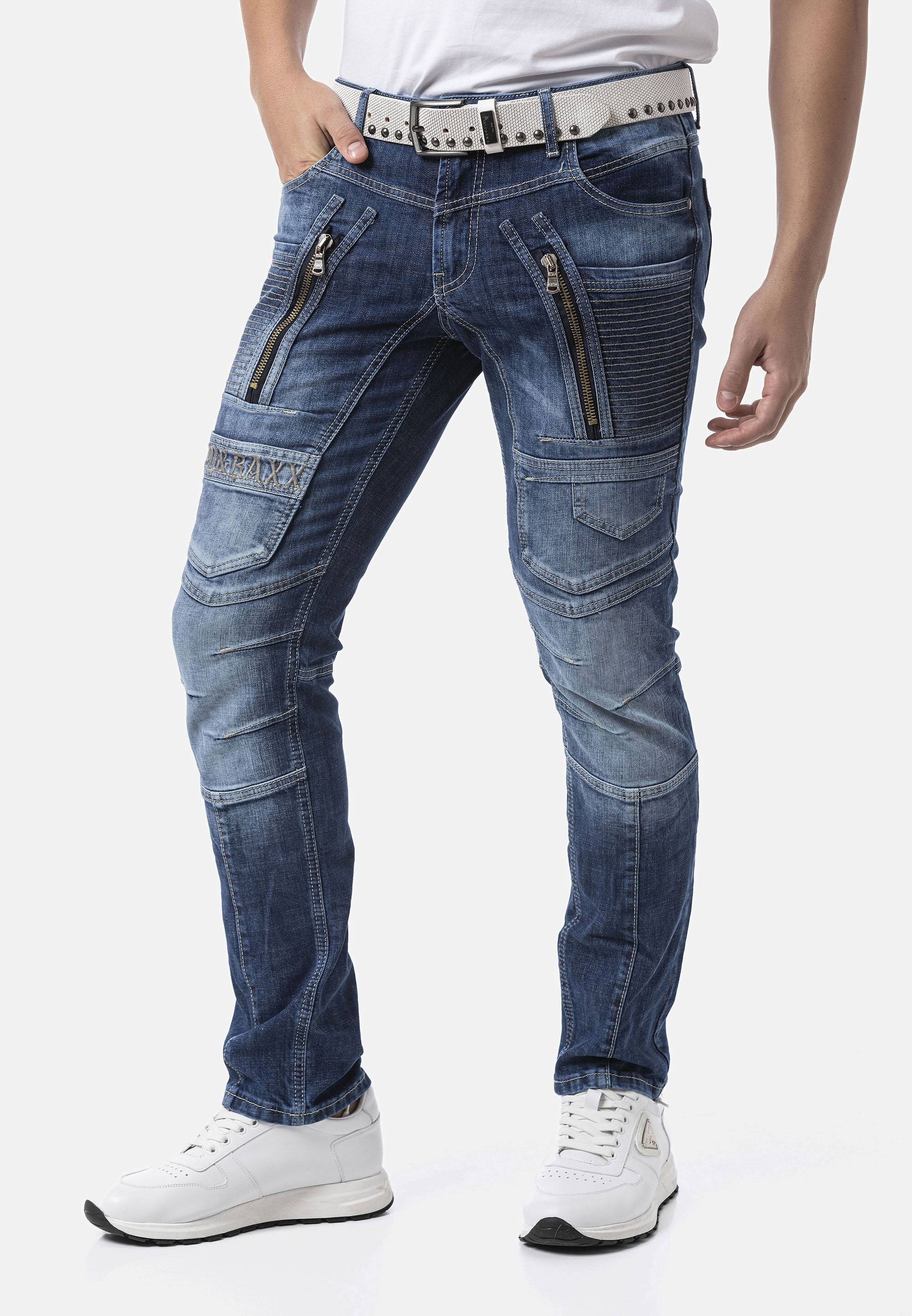 Cipo & Baxx 5-Pocket-Jeans »Cipo & Baxx Jeanshose CD844« Jeans im Used-Look