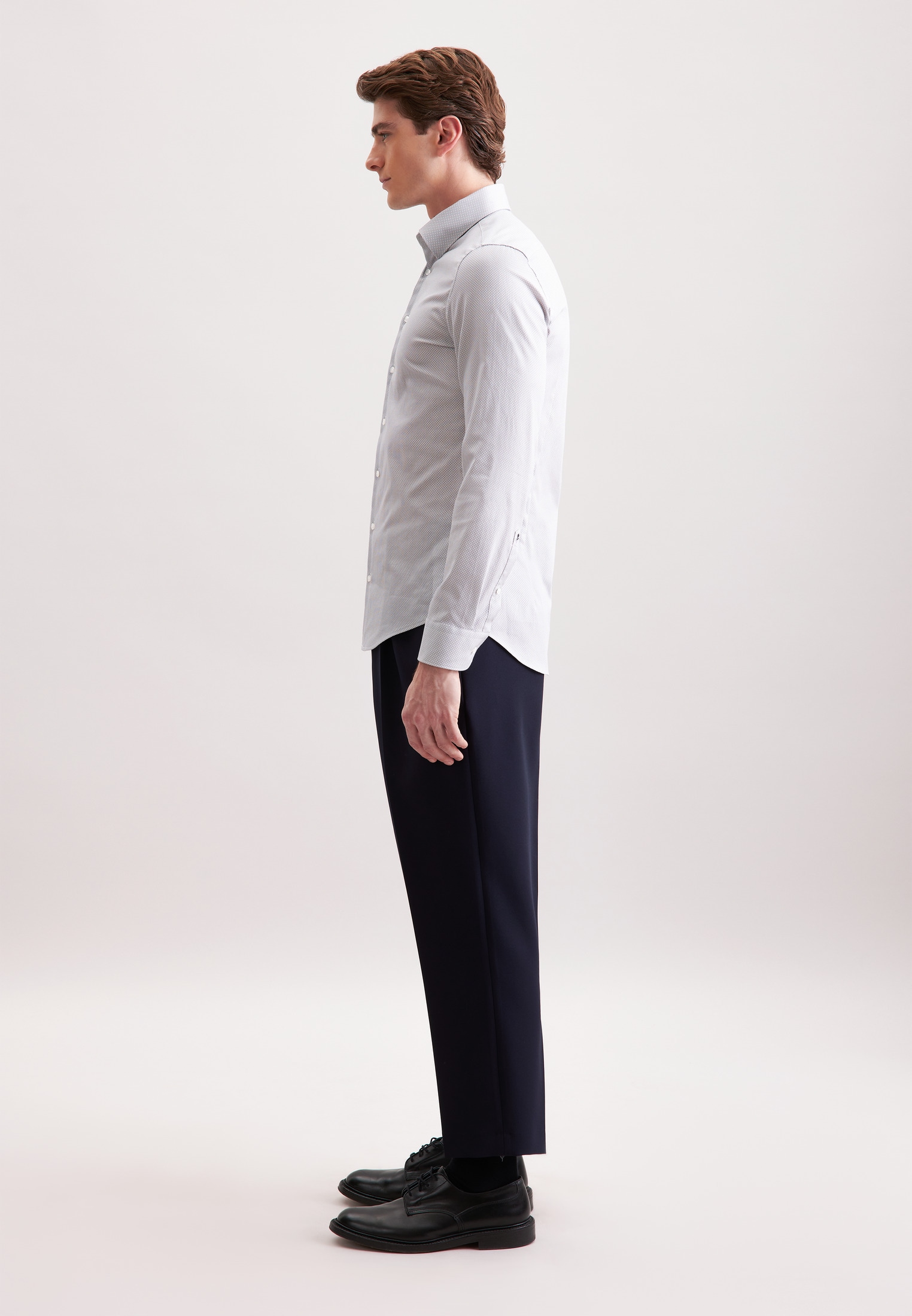 seidensticker Businesshemd »Schwarze Rose«, Slim 1/1 Covered-Button-Down-Kragen Druck