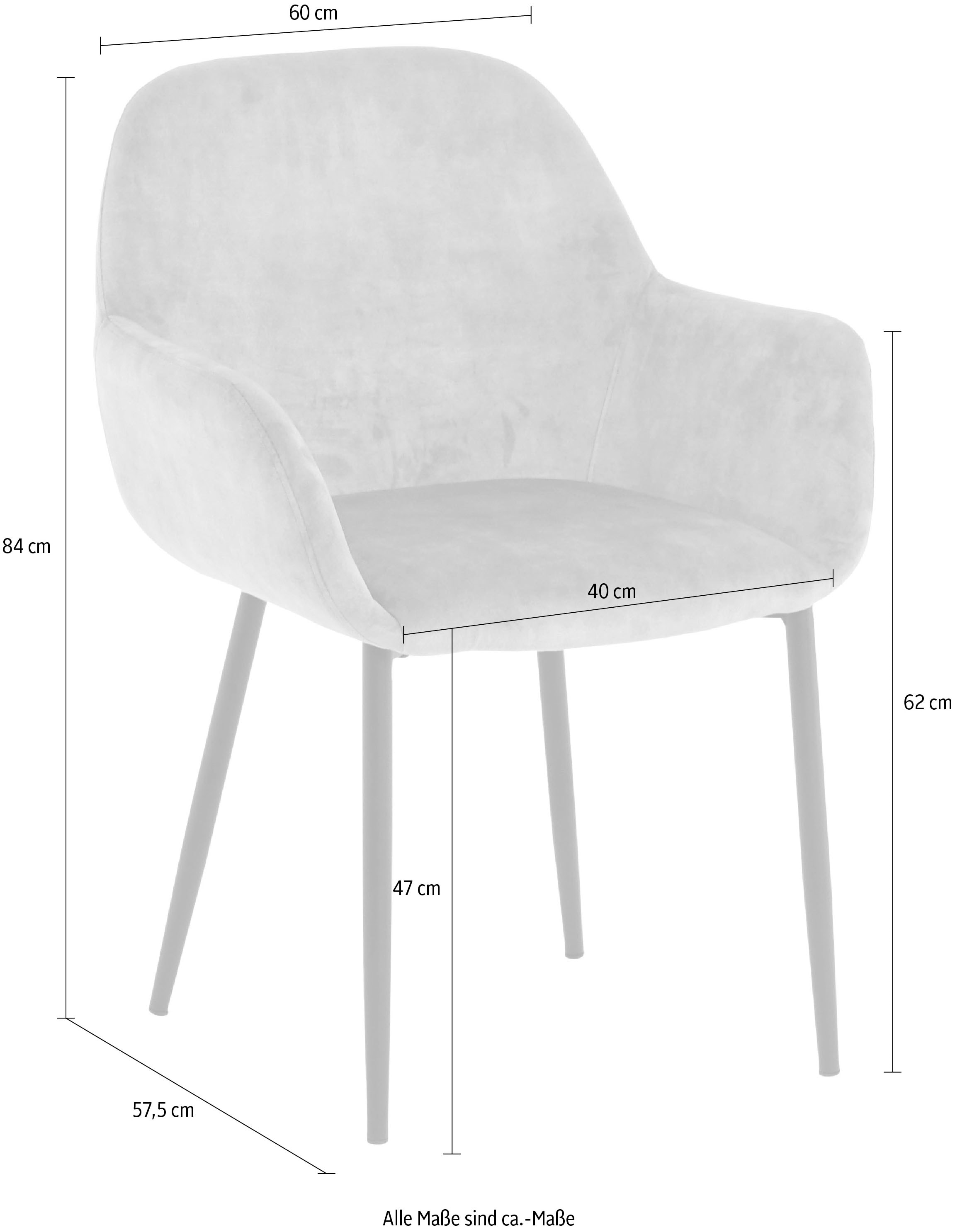 SIT Armlehnstuhl, in online (Set), 2 St., glamouröser Samtoptik Bezug Samt, kaufen