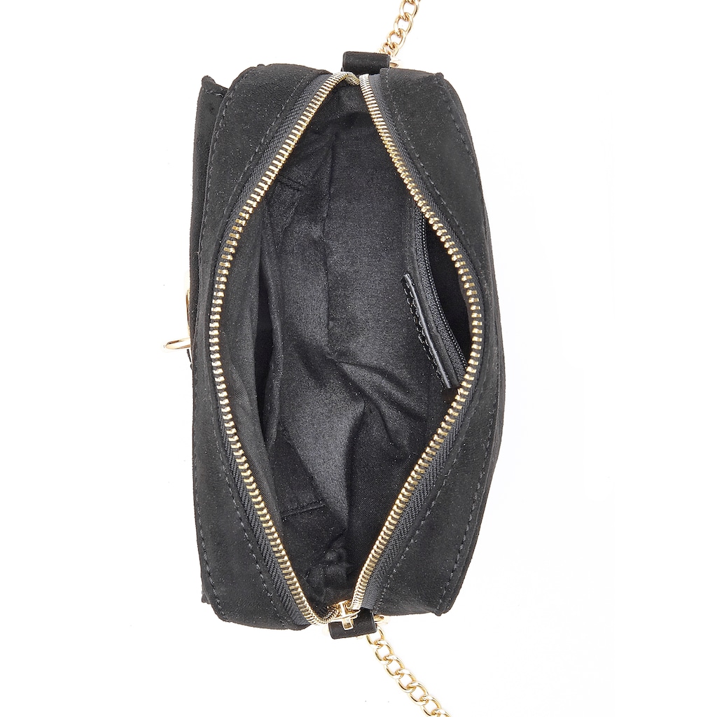 LASCANA Umhängetasche, Minibag mit Kettenhenkel und Ring-Applikation VEGAN