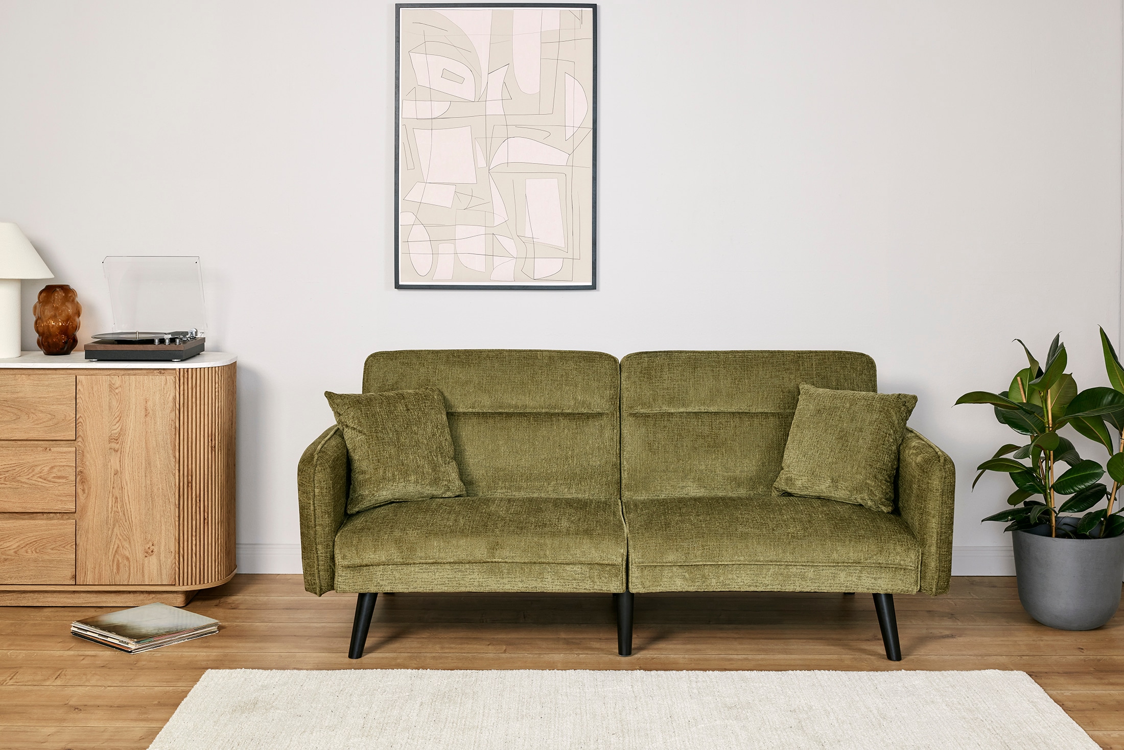 Jahnke Schlafsofa »CHILLAX LINE« mit Relax-und Schlaffunktion, inkl. Kissen, Breite 191 cm