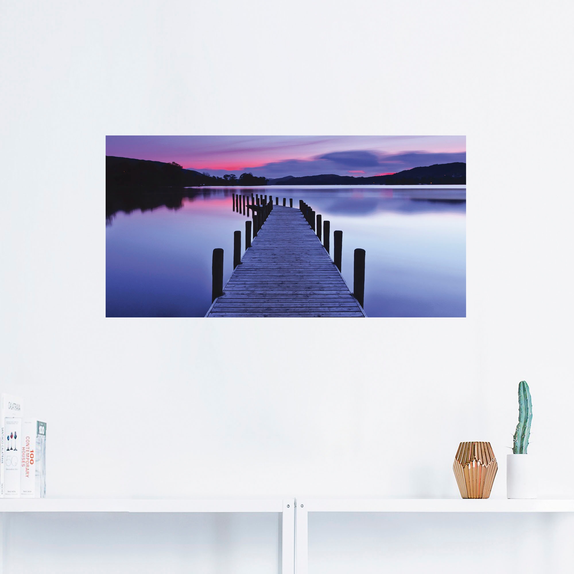 Artland Wandbild »Panorama Steg Coniston Water«, Seebilder, (1 St.), als Leinwandbild, Poster, Wandaufkleber in verschied. Größen