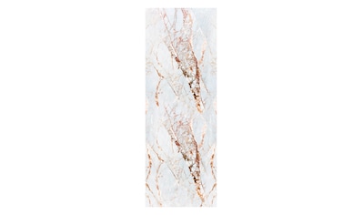 Vinyltapete »Marmor-Weiß«, Steinoptik, 90 x 250 cm, selbstklebend
