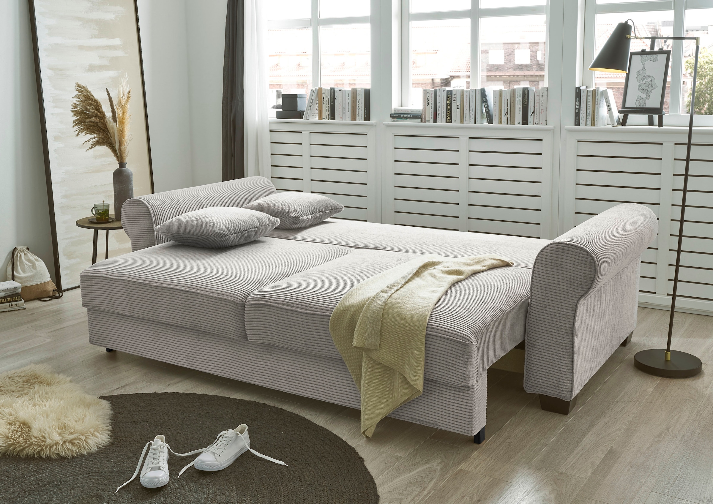 ED EXCITING DESIGN Schlafsofa »Angelina« mit Bettkasten & 4 Zierkissen