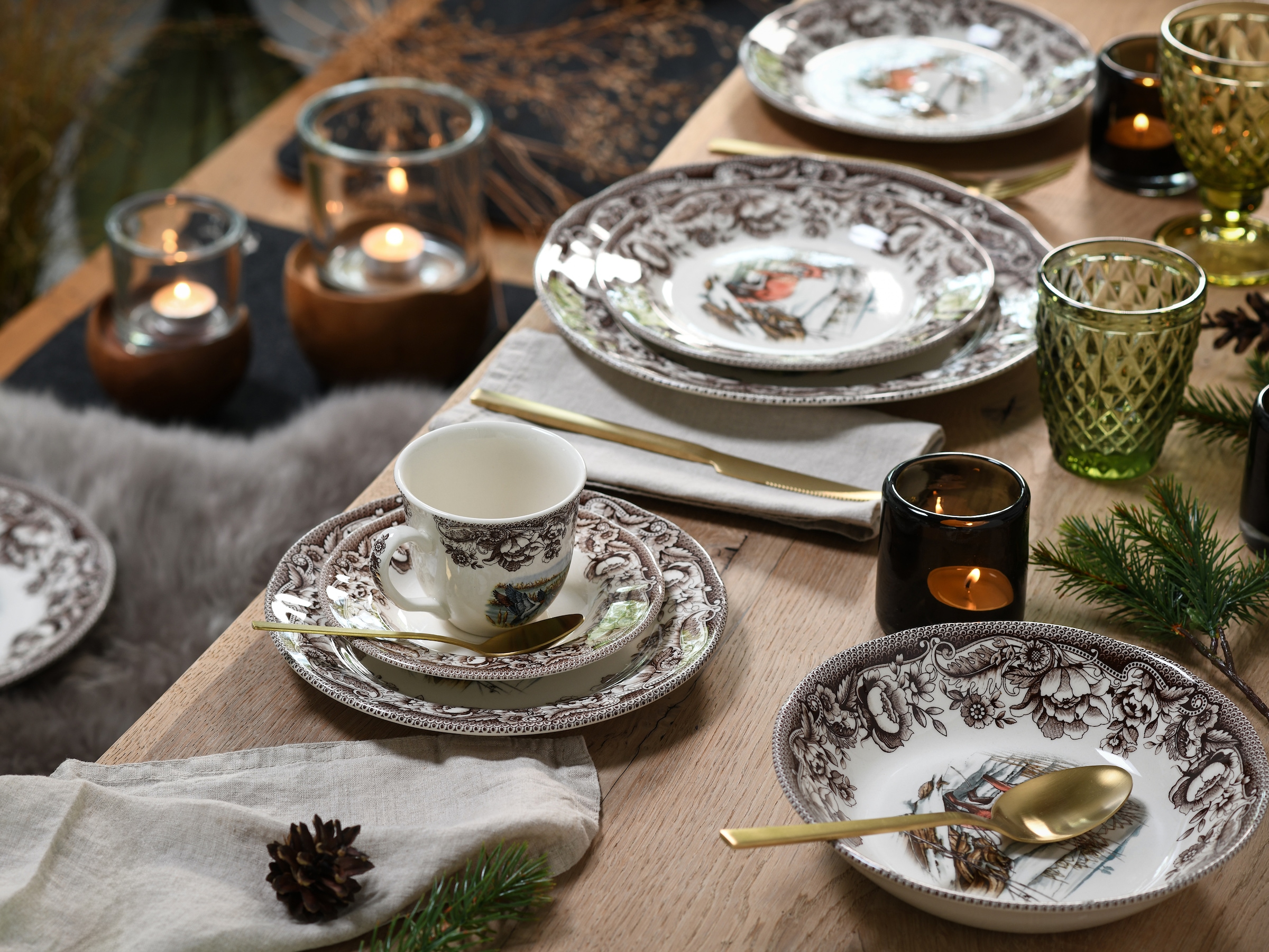 CreaTable Kaffeeservice »Haydon Grove Bunt, Service 18-tlg.« Landhausstil, Tiermotive