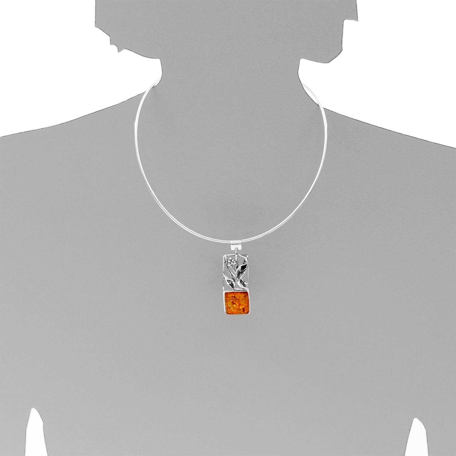 OSTSEE-SCHMUCK Kette mit Anhänger »- Vilma - Silber 925/000 - Bernstein«