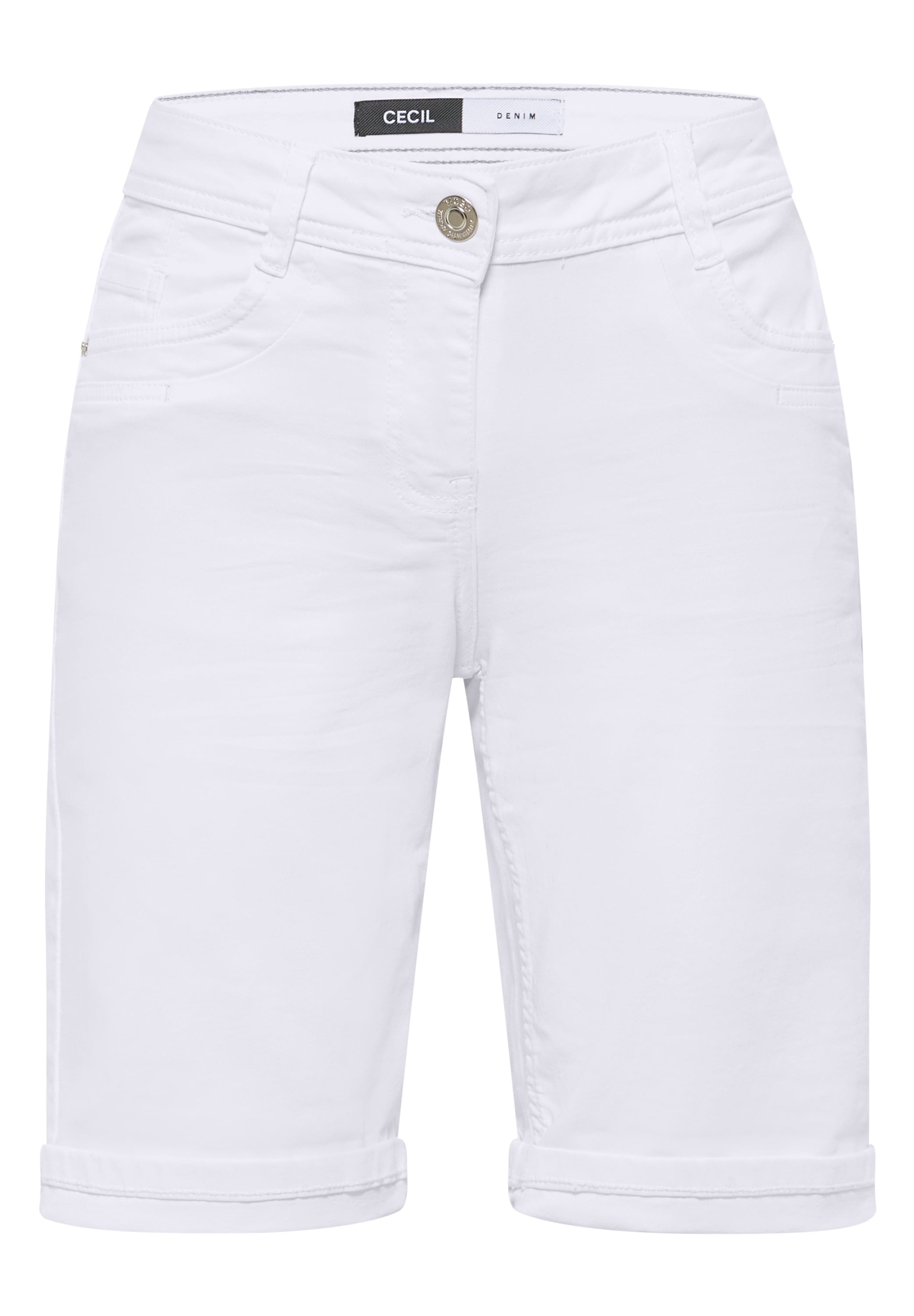 Cecil Bermudas »Style Scarlett«  Denim Shorts in weißer Waschung
