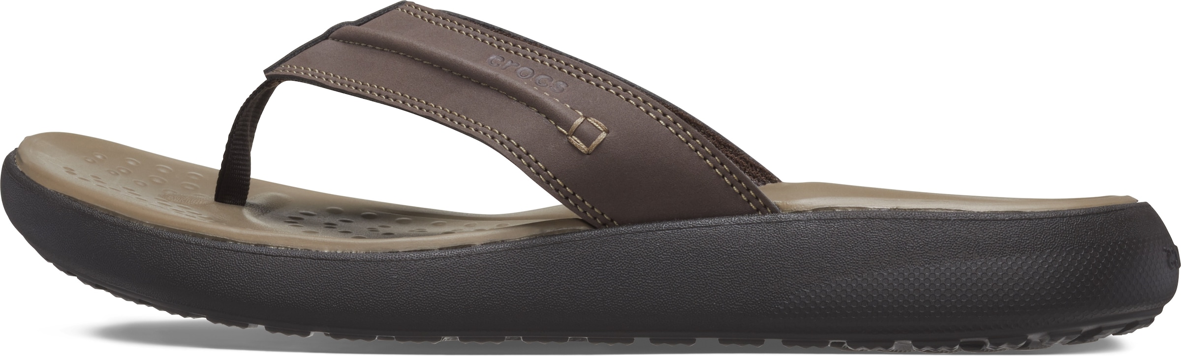 Crocs Zehentrenner »Yukon Vista II Flip«, Sandale, Sommerschuh mit Ziernaht