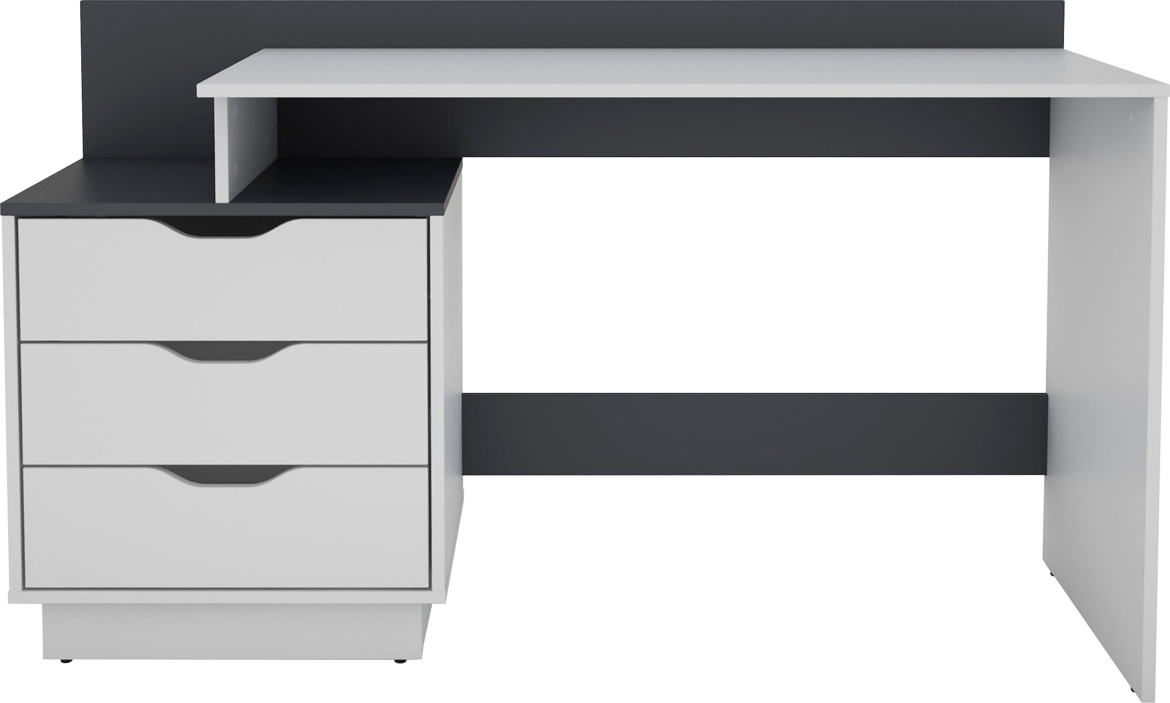 Schreibtisch »Bern, moderner Computertisch«, mit viel Stauraum, Breite 138cm, rechts...