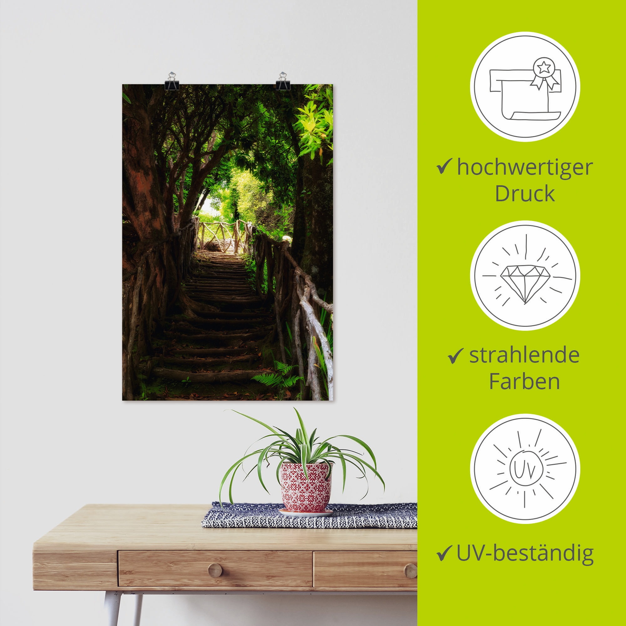 Artland Wandbild »Wanderweg«, Wald, (1 St.), als Poster, Wandaufkleber in verschied. Größen