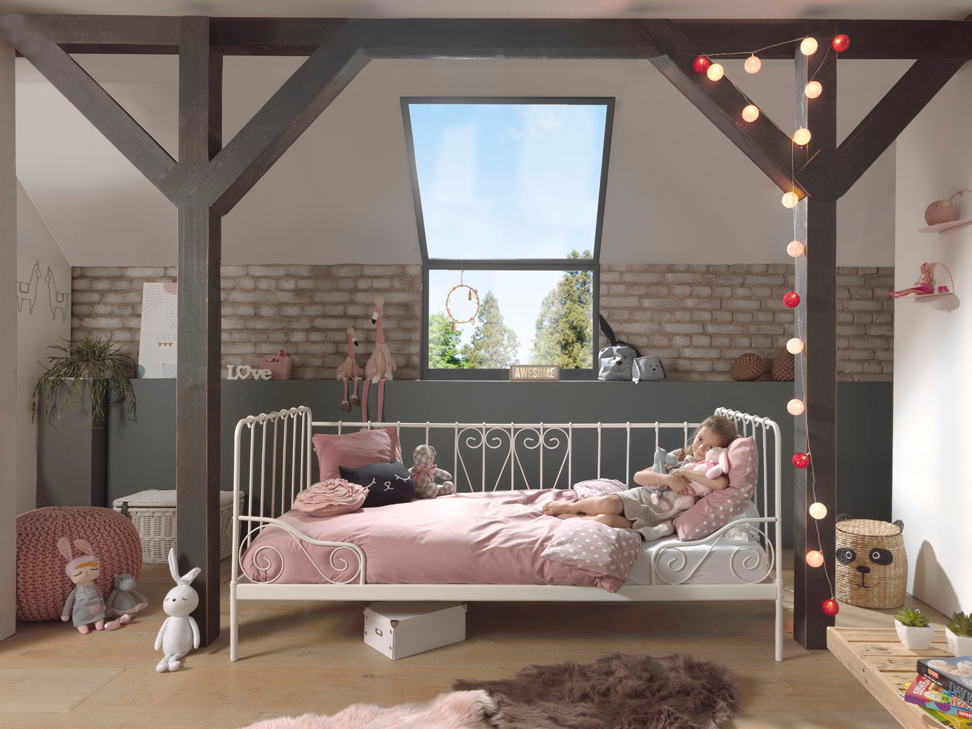 Vipack Metallbett »Alice«, (Made in Europe), Metallbett, mit Lattenrost