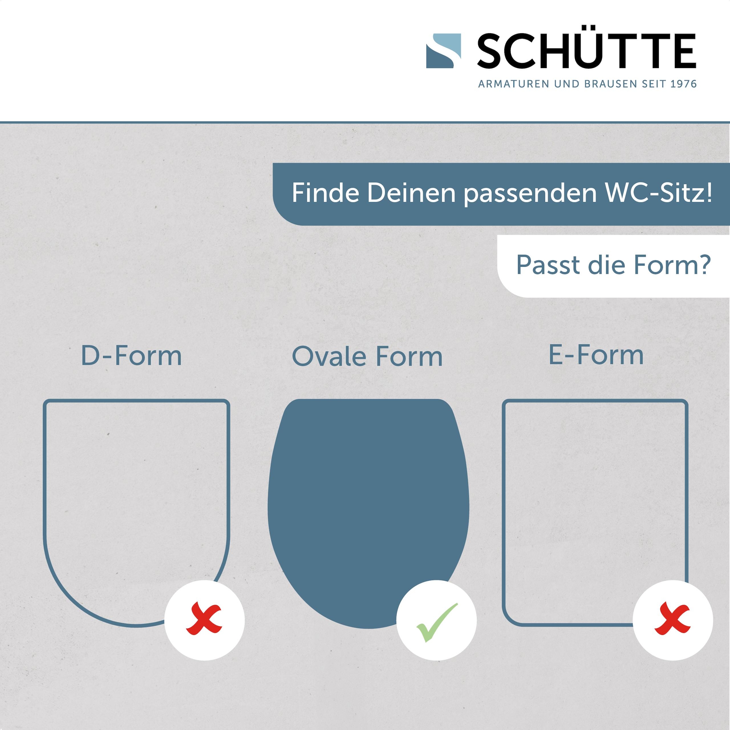 Schütte WC-Sitz mit Absenkautomatik und Schnellverschlusstechnik