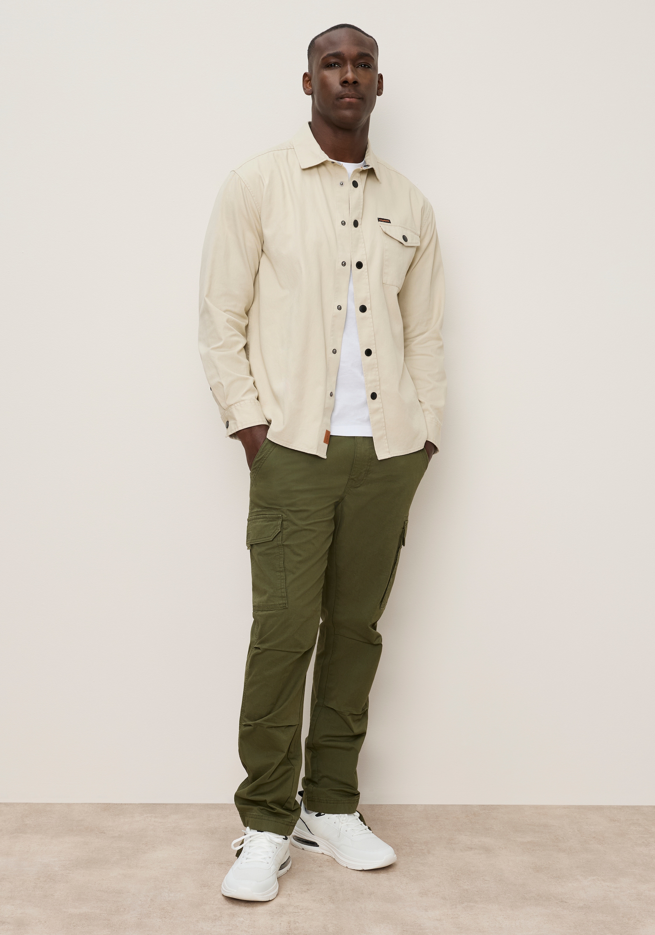KangaROOS Langarmhemd mit Druckknöpfen aus Twill