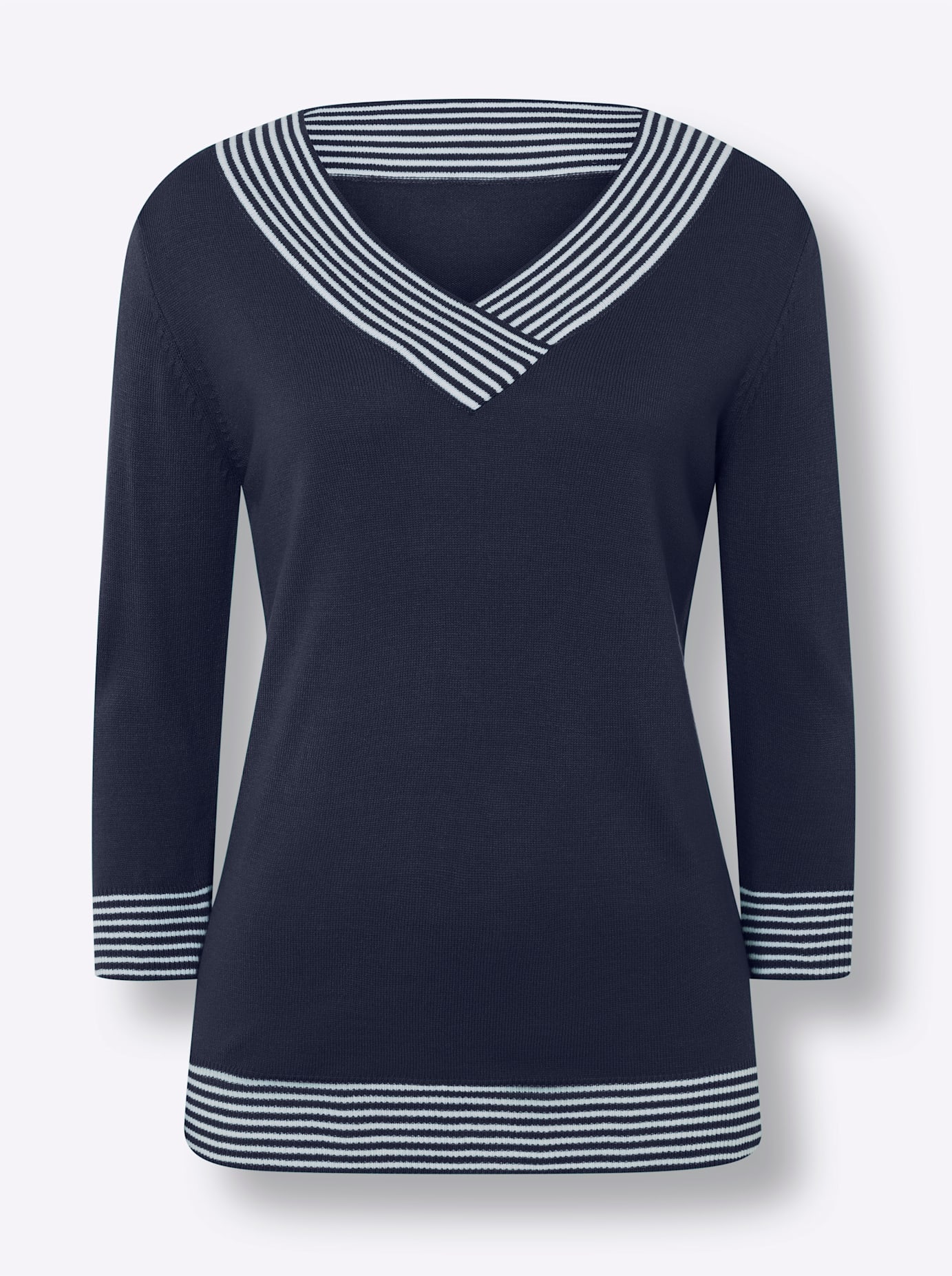 Classic Basics 3/4 Arm-Pullover »V-Pullover«