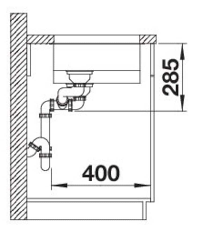 Blanco Edelstahlspüle »SOLIS 340/180-U«, zum wechselseitigen Einbau geeignet