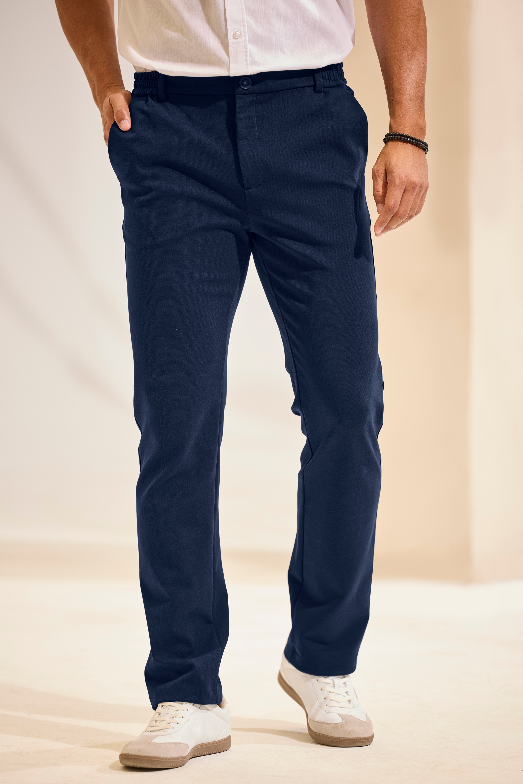 H.I.S Kurzarmhemd Regular Fit, Stehkragenhemd mit Brusttasche, reine Baumwolle