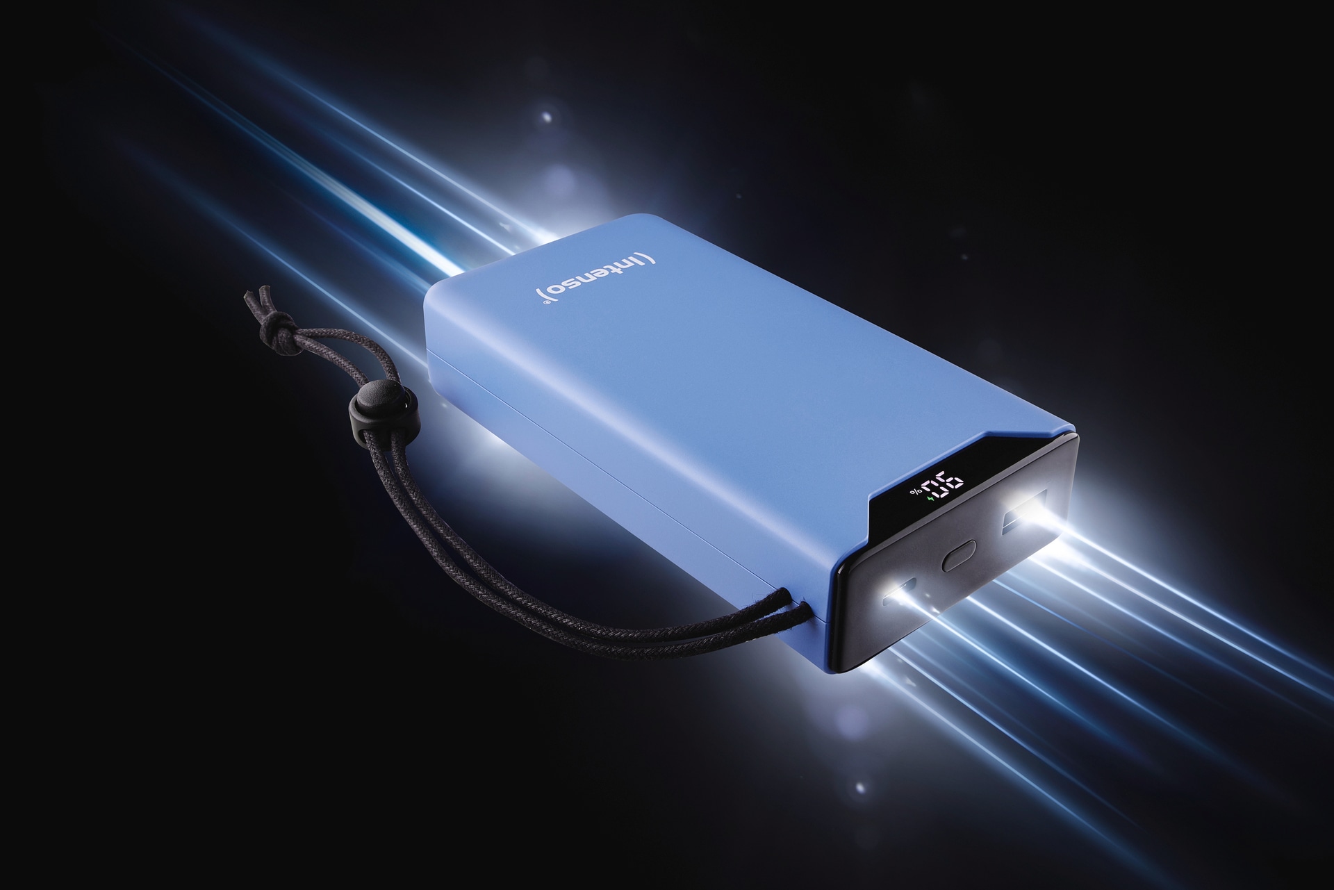 Intenso Powerbank »F20000 20.000 mAh 20 W«, Intenso Power Bank F20000 green, Power Delivery und Qualcomm Quick Charge 3.0, mit USB-C zu USB-C Kabel
