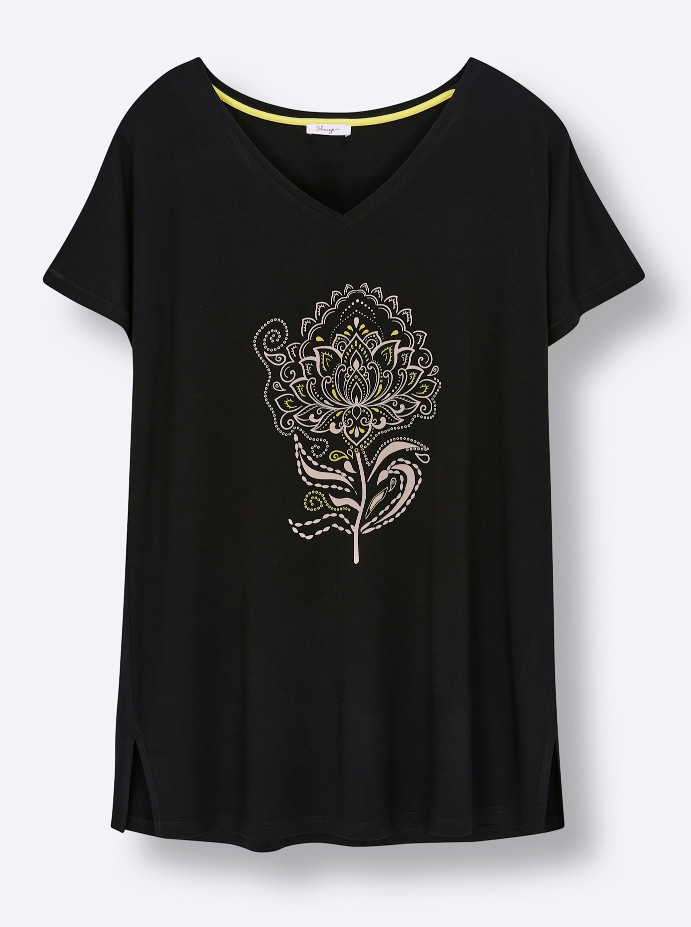 Sheego Longshirt »Kurzarm-Shirt« 1