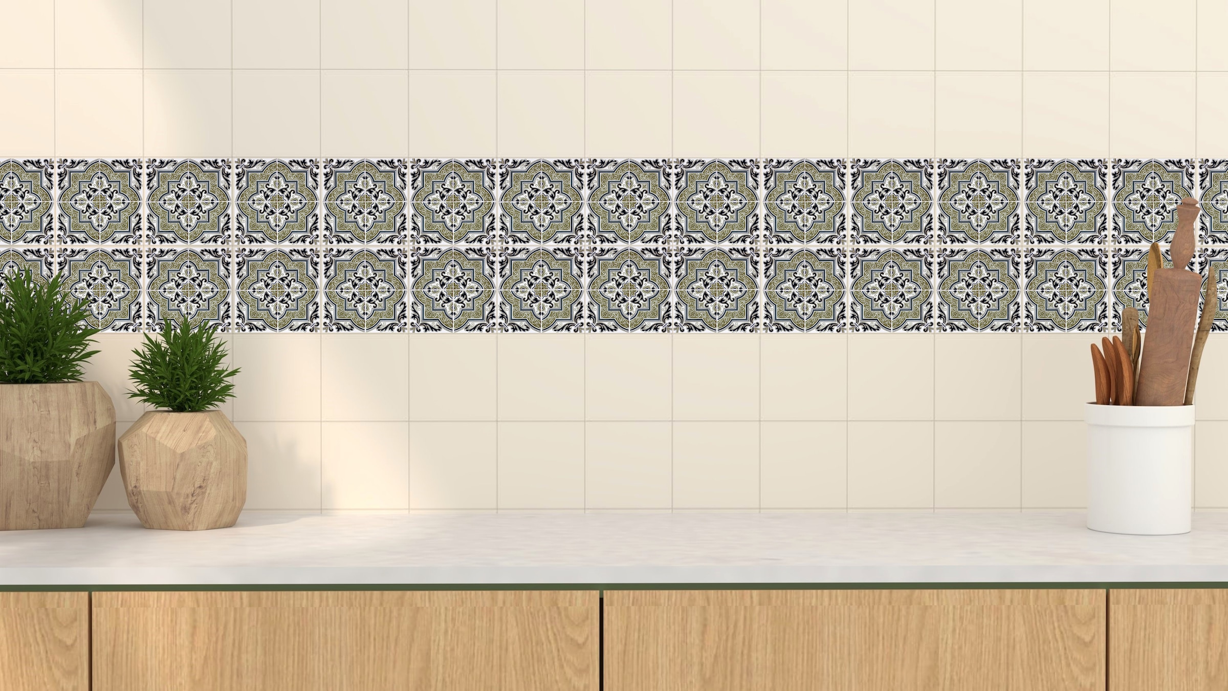 Home affaire Fliesenaufkleber »Ornamente« Stickerfliesen, selbstklebend, Sticker, 12er Set