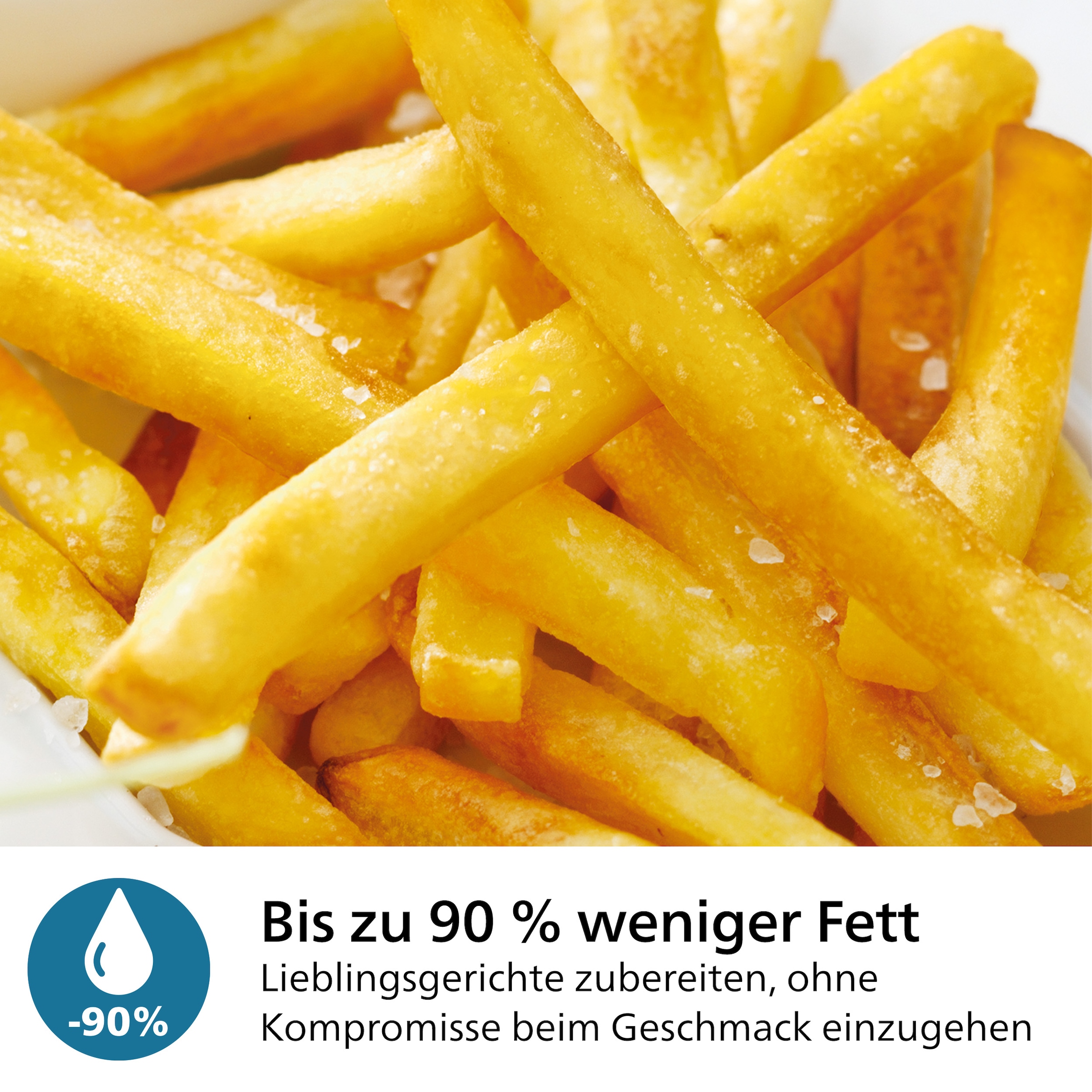 Philips Heißluftfritteuse »Airfryer 2000 NA221/00, mit 4.2L, Sichtfenster«, 1500 W, RapidAir Technologie und 13 Kochfunktionen; Schwarz/Silber