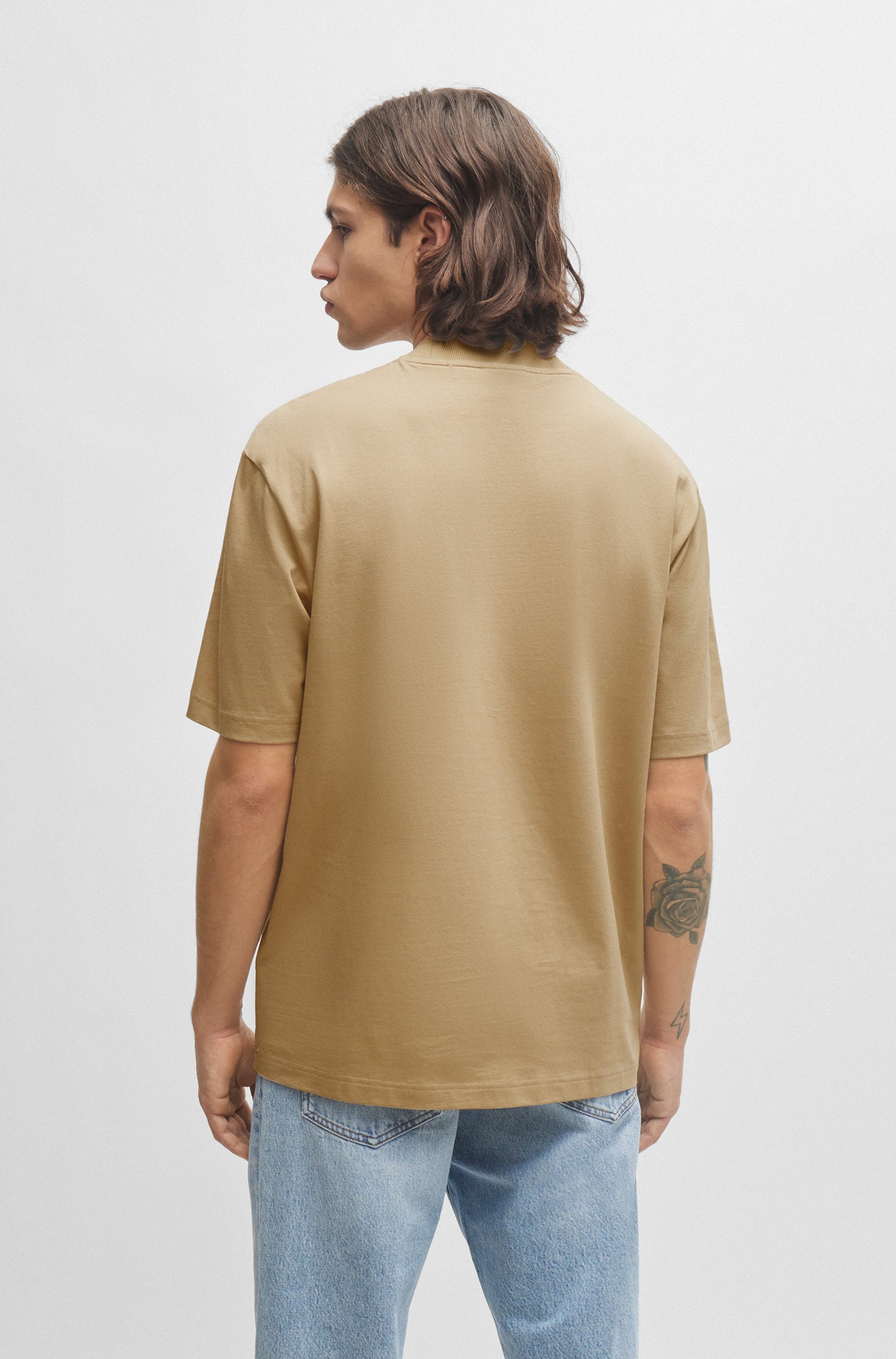 HUGO Blue T-Shirt »Nieros«, mit Logo-Patch
