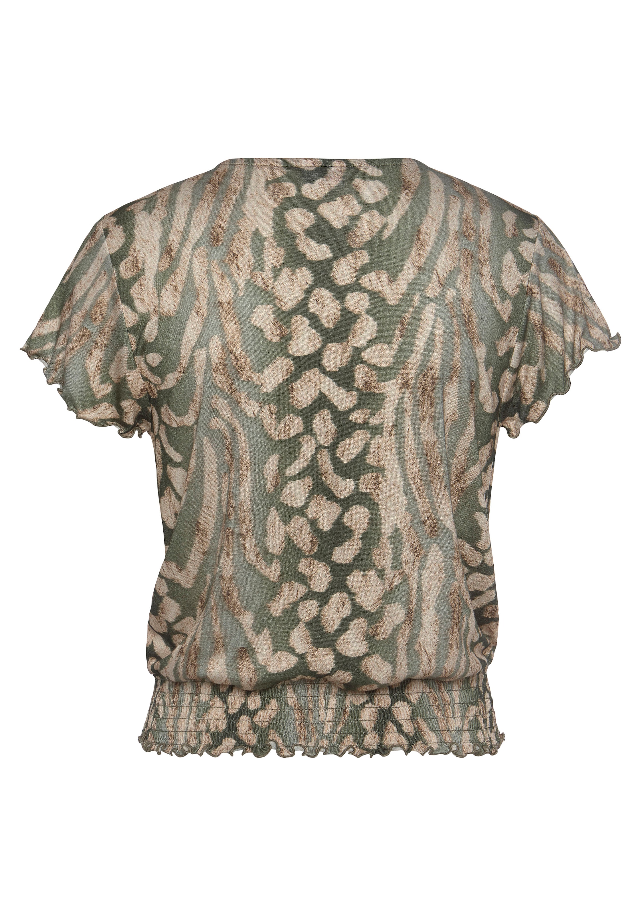 LASCANA Kurzarmshirt, mit Animalprint, bei Blusenshirt mit OTTO bestellen V-Auschnitt, casual-chic