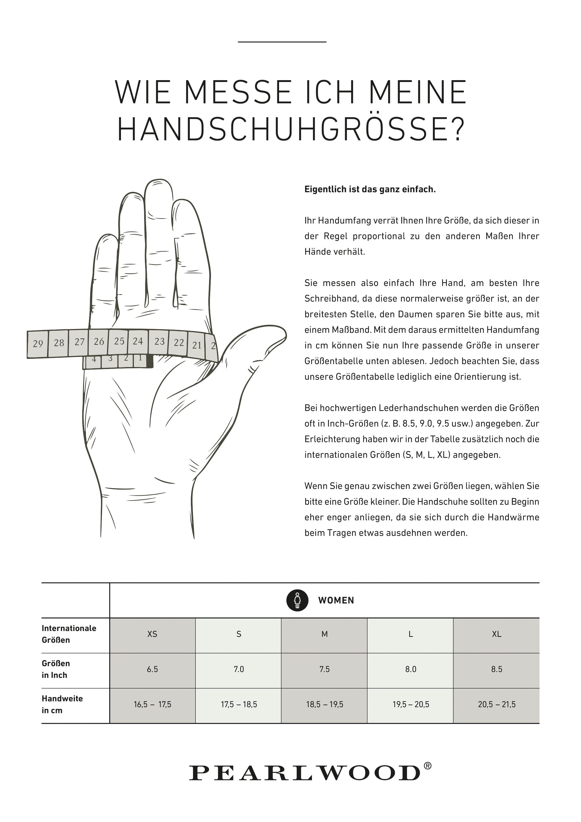 PEARLWOOD Lederhandschuhe »Britt«, Touchscreenfähig- mit 10 Fingern bedienbar, farbiges Innenfutter
