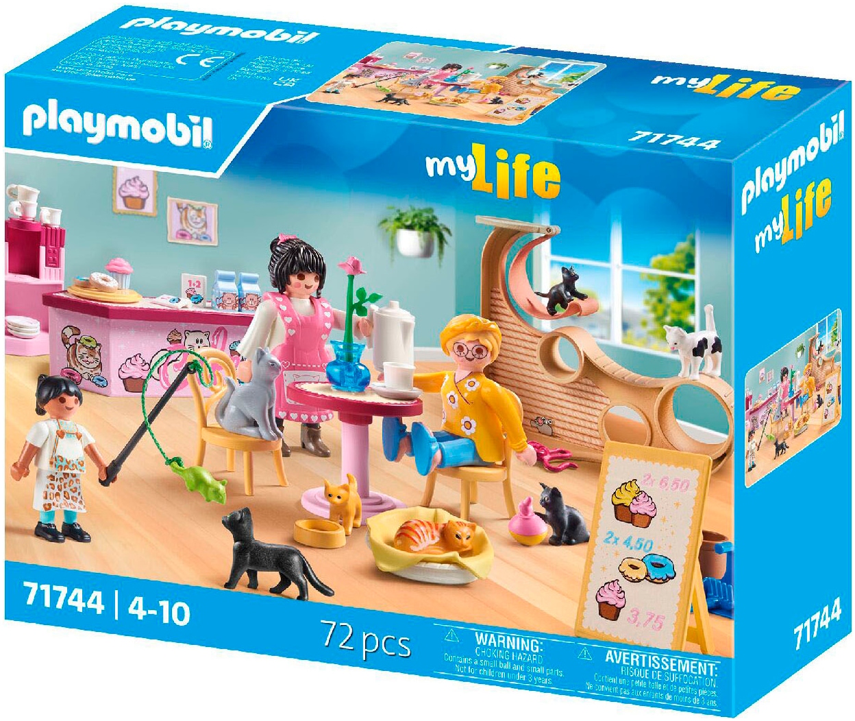 Playmobil® Konstruktions-Spielset »Katzencafe (71744), Playmobil My Life«, (72 St.), Made in Europe
