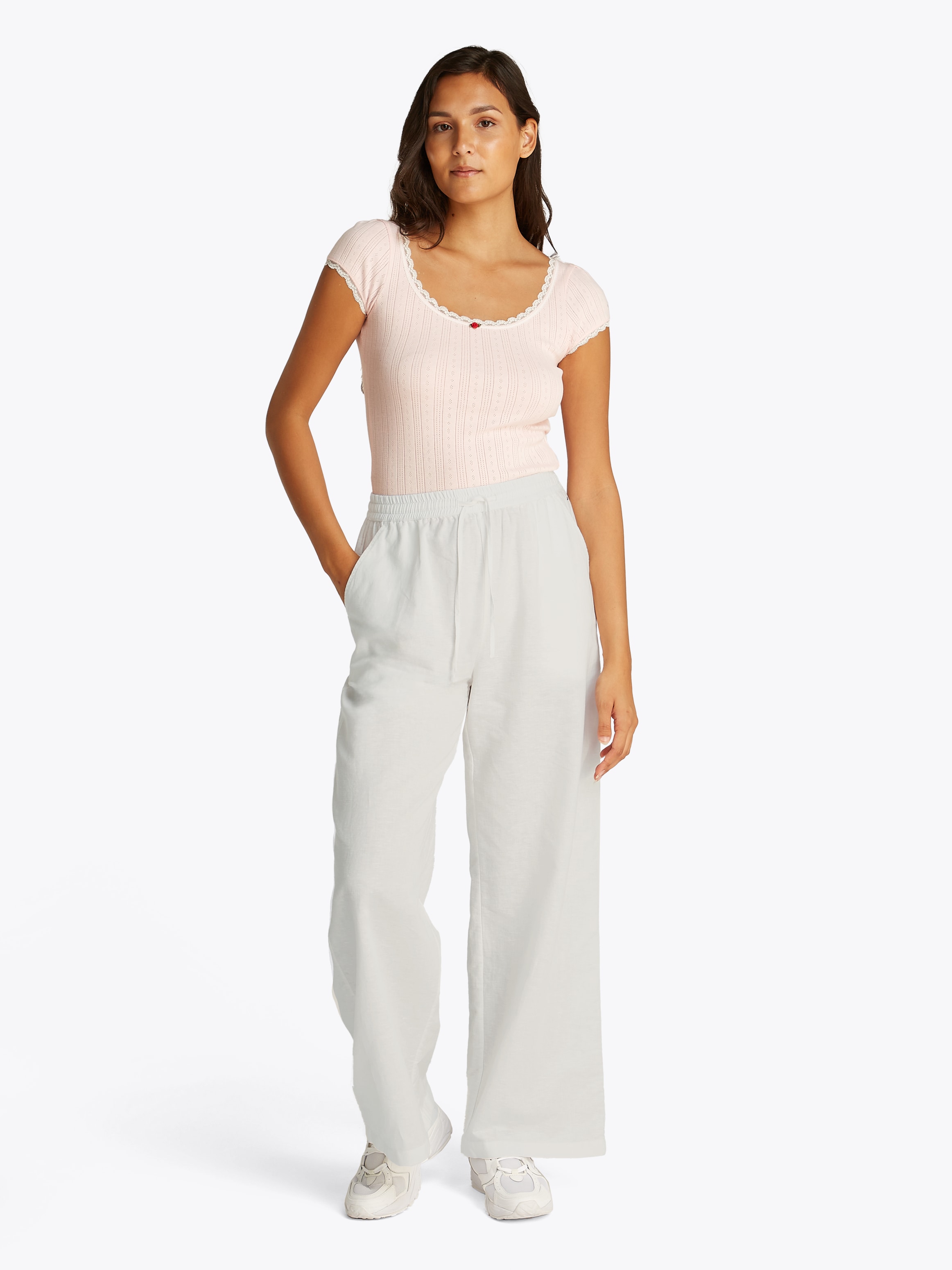 Tommy Jeans Webhose »TJW LINEN PANT«, mit Logostickerei