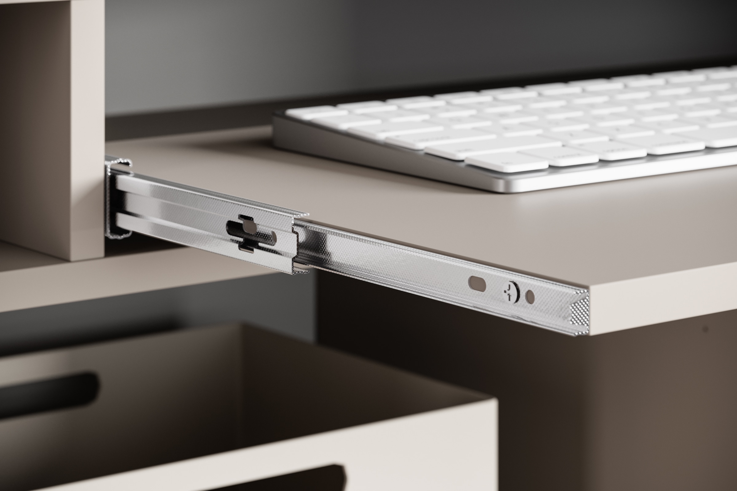 INOSIGN PC-Schrank »Kenia, Sekretär, Home Office« 1 Stk. tlg. Mit Push-to-open, Tastaturauszug und praktischem Stauraum