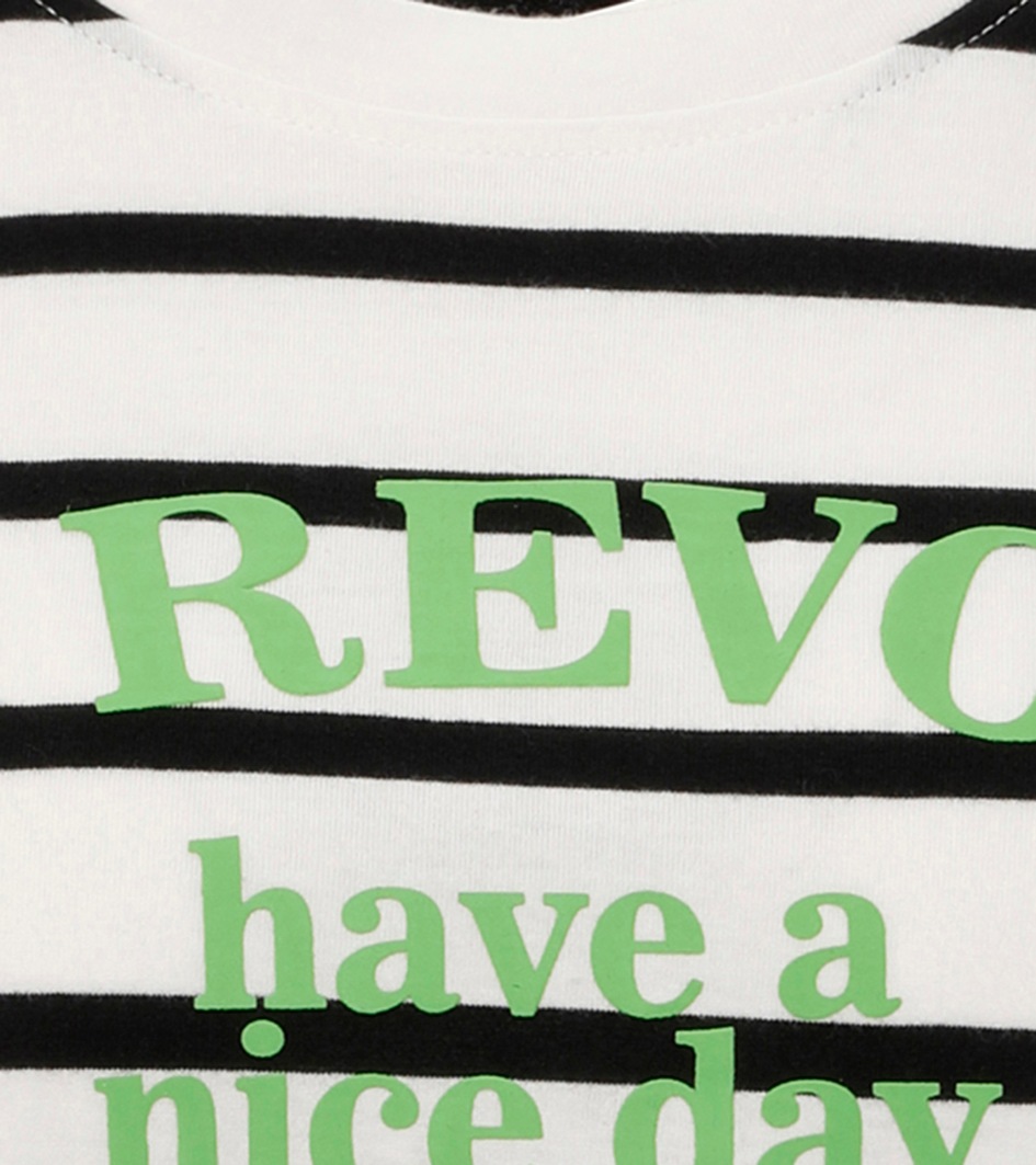 Aniston CASUAL T-Shirt, im Streifen-Dessin mit Statement-Schriftzug