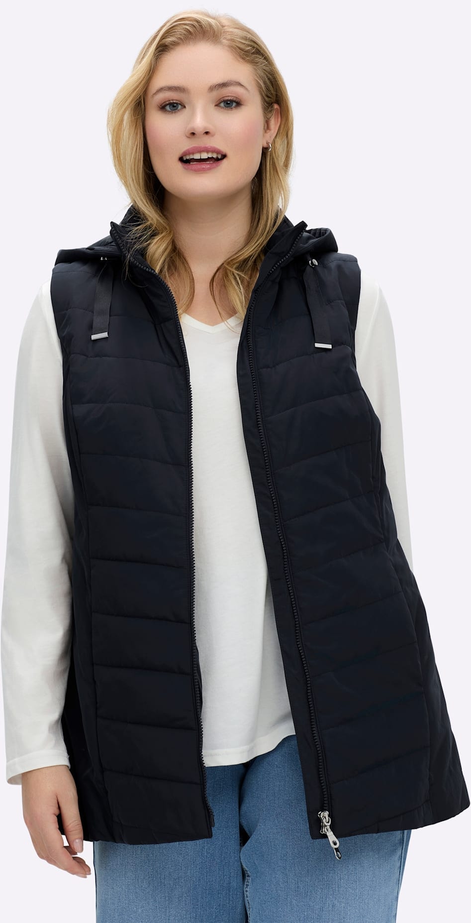 Sheego Damen Steppweste, Größe 48