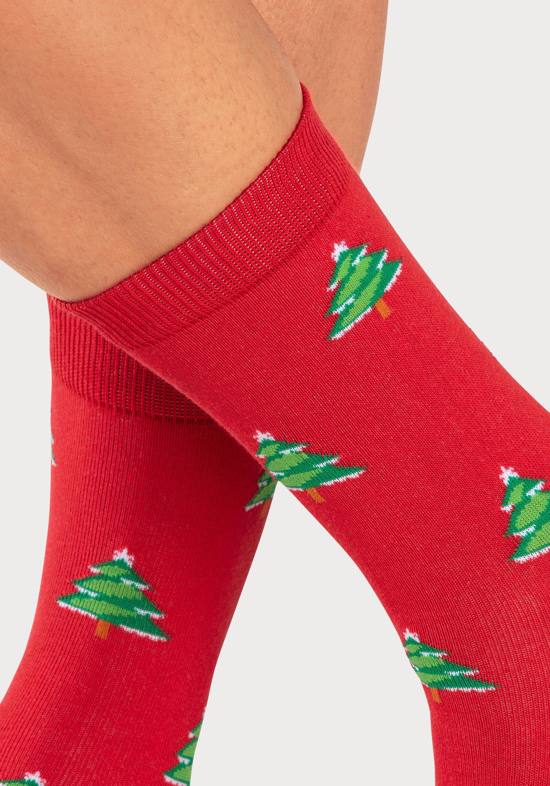 John Devin Socken, (Packung, 3 Paar), mit unterschiedlichen Weihnachtsmotiven