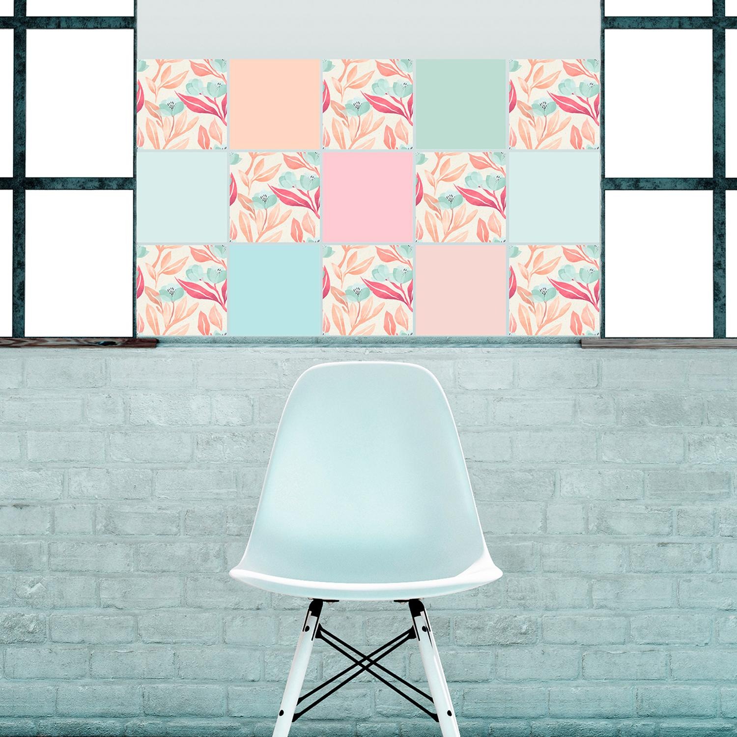 queence Fliesenaufkleber »Blumen«, Stickerfliesen, selbstklebend, Sticker, 12er Set