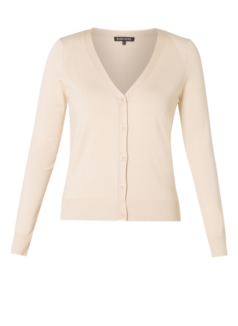 Base Level Strickjacke »Yvon« mit V-Ausschnitt